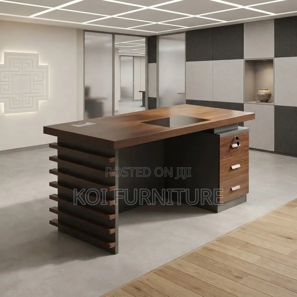 Office Desk; 1.4 Meters Home Office Brown Executive Desk
