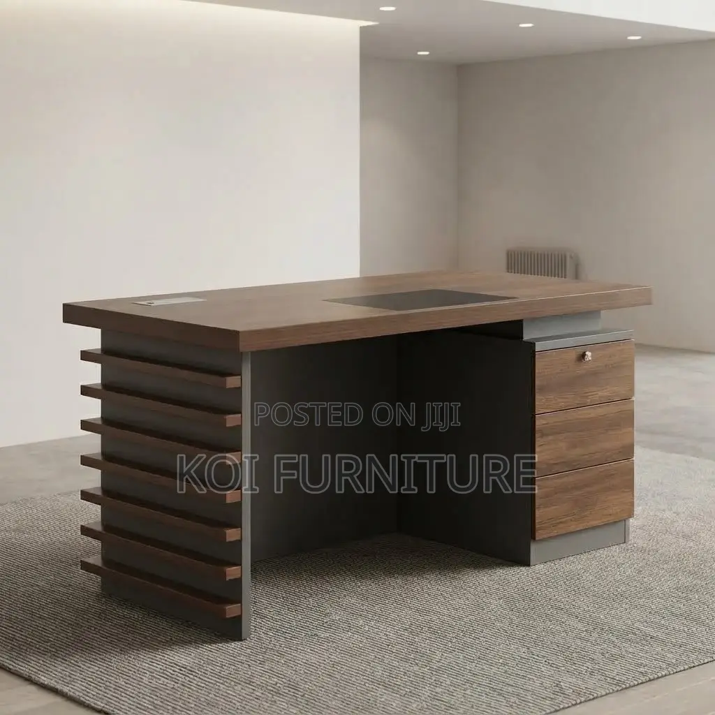 Office Desk; 1.4 Meters Home Office Brown Executive Desk