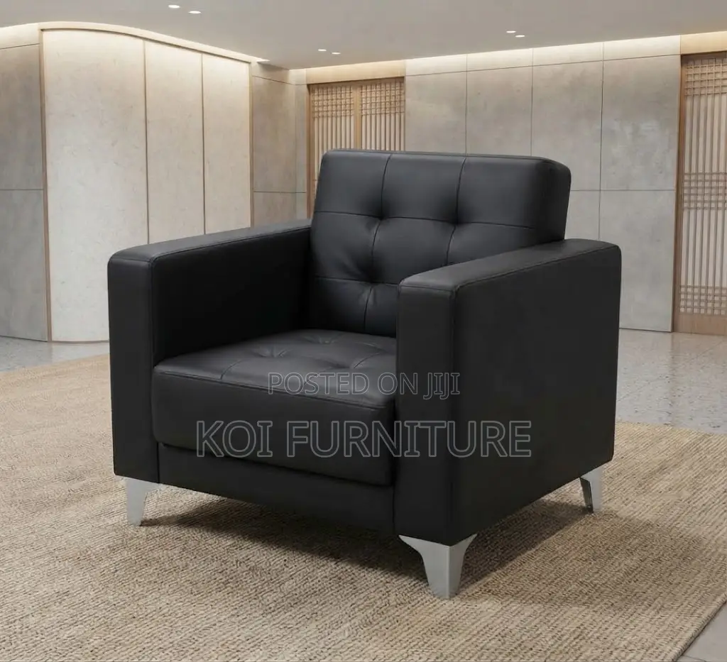 Office Sofa; Executive Leather Single Seater Classic Sofas
