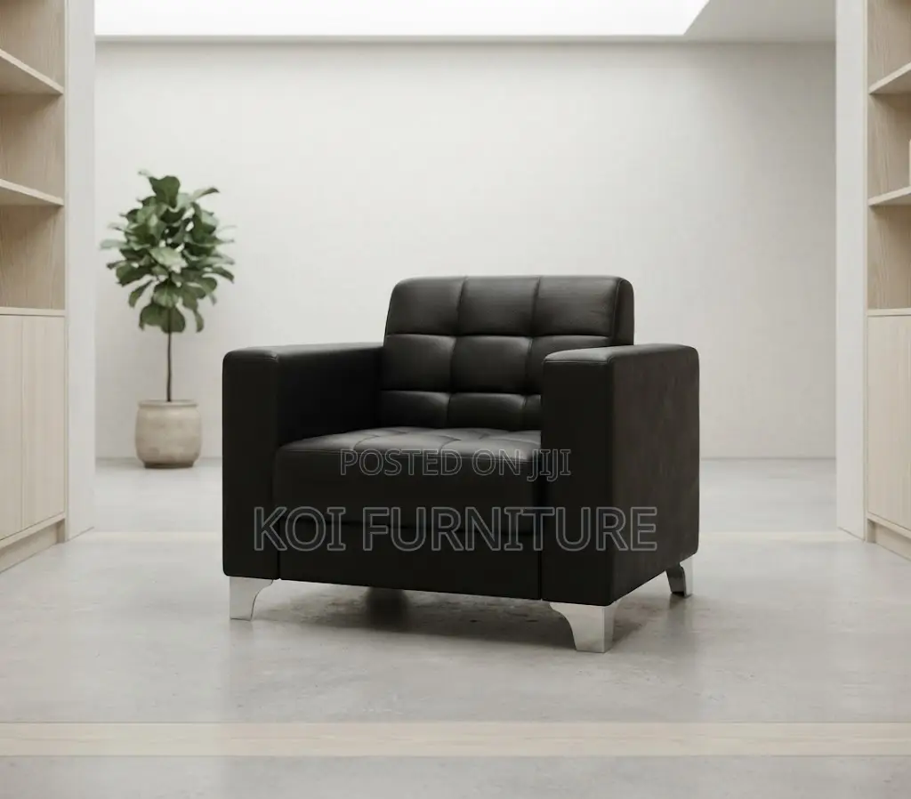 Office Sofa; Executive Leather Single Seater Classic Sofas