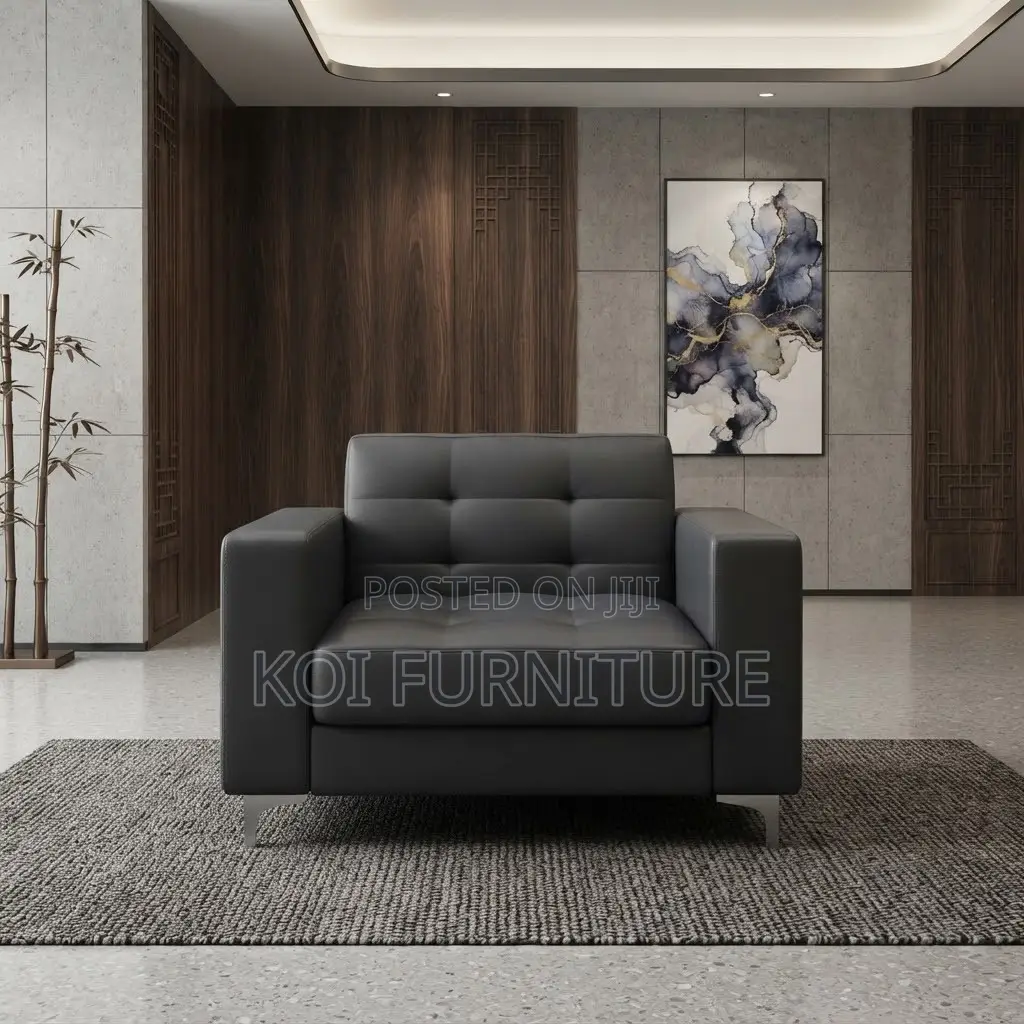 Office Sofa; Executive Leather Single Seater Classic Sofas