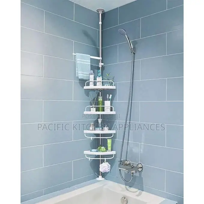 4tier Multi-Functional Telescopic Corner Shelf Caddy Shower