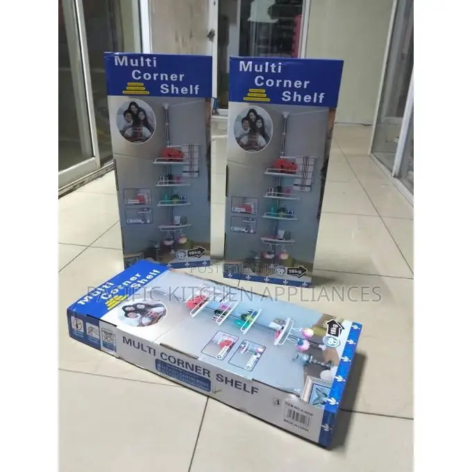 4tier Multi-Functional Telescopic Corner Shelf Caddy Shower