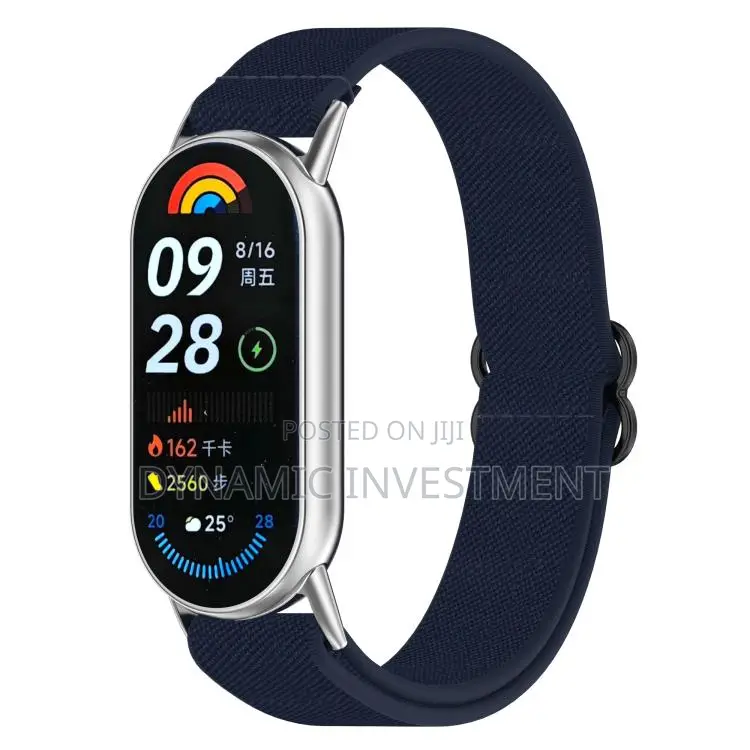 Iaomi Smart Band 9 8 Buckle Nylon Elastic Braided Watch Band/Strap