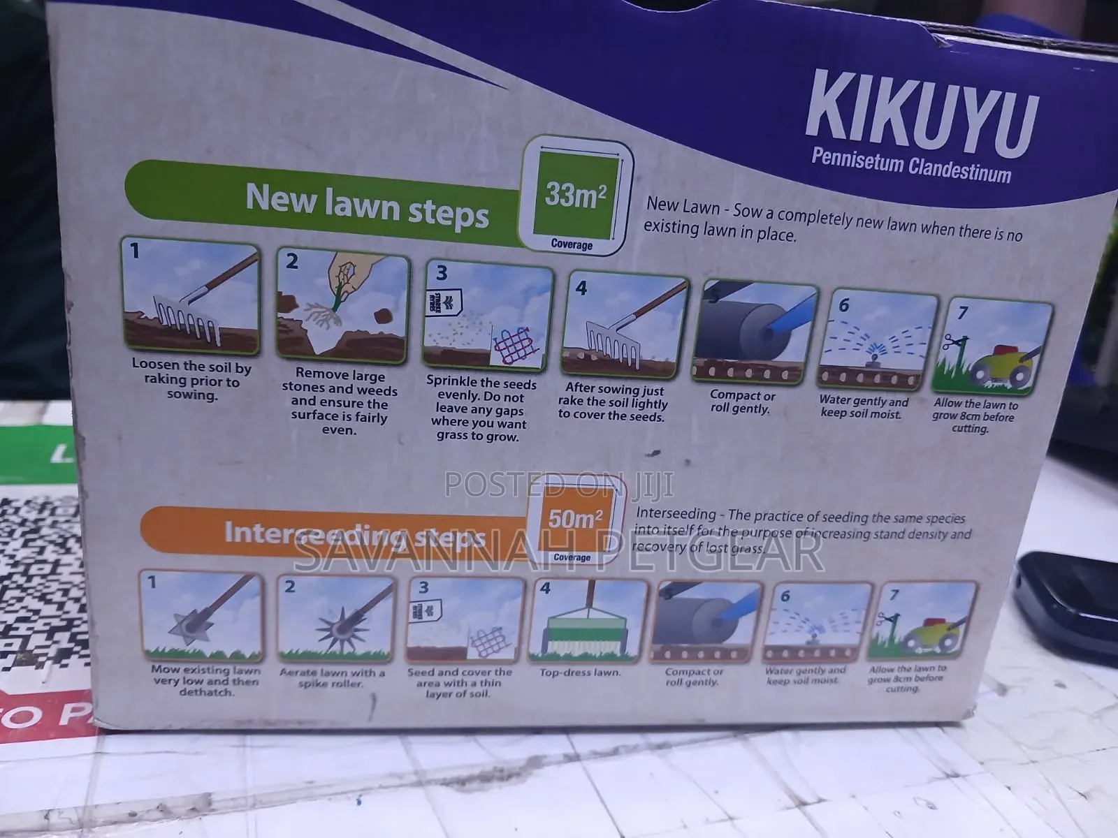 500g Box of Starke Ayres Kikuyu Lawn Seed
