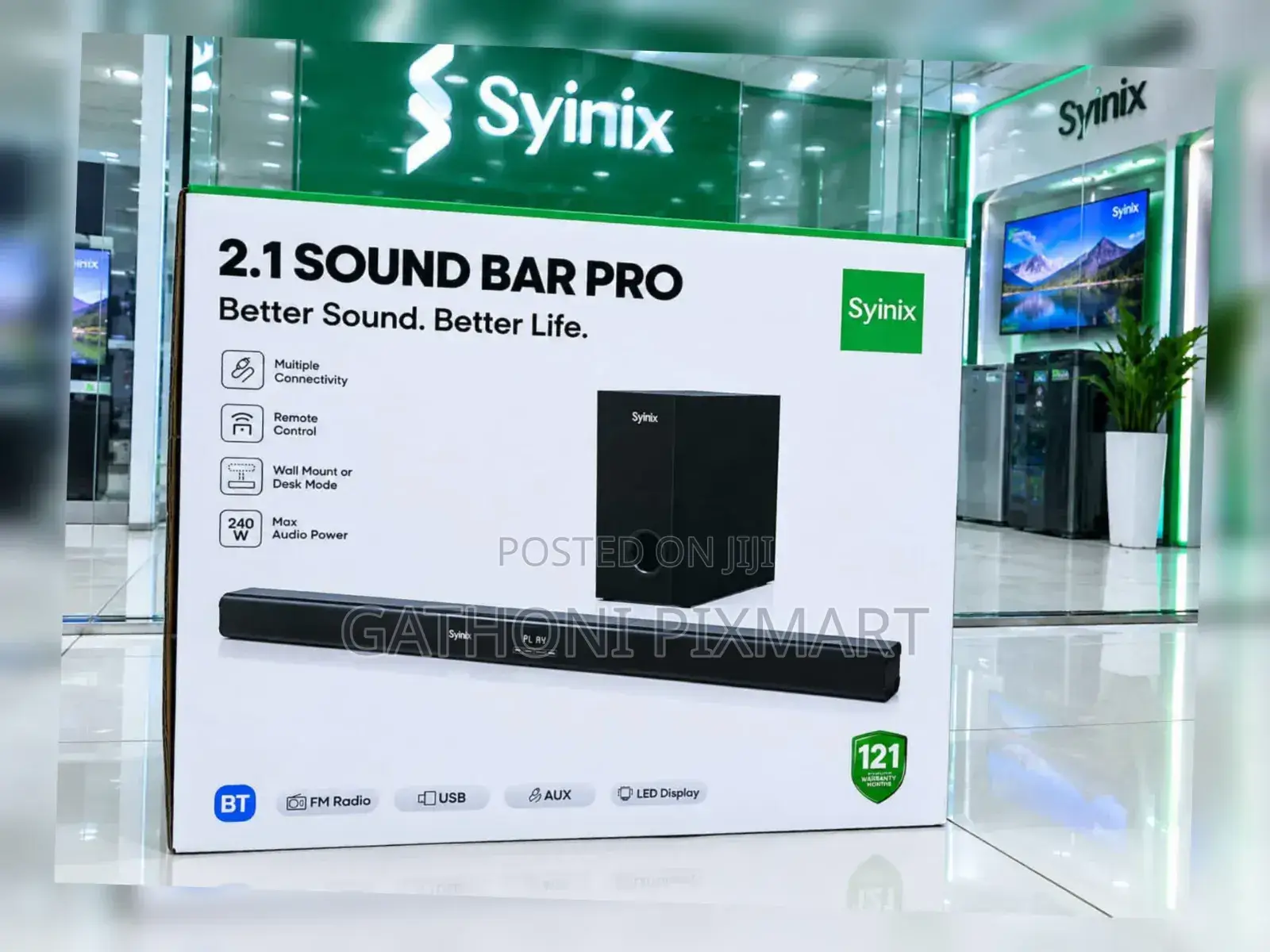 Syinix SYN-Q120 240W Home Soundbar With Deep Powerful Bass