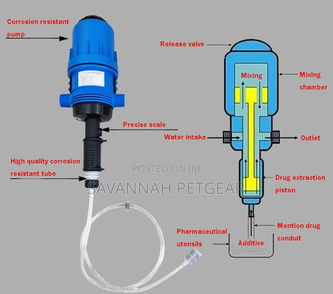 Water Powered Flow Dosing Pump - Proportional Diluent Doser 0.4% -4%