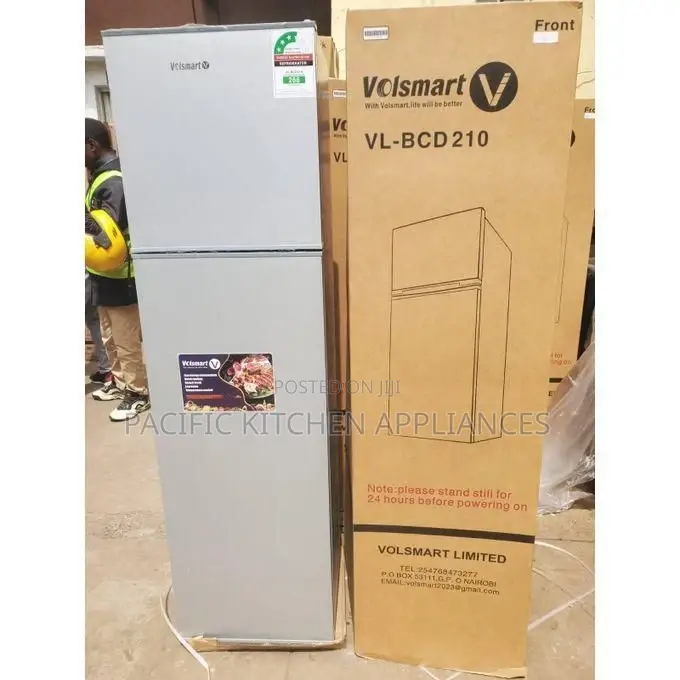 VOLSMART VL-BCD210 Double Door Energy Saver Top Mounted Freezer 210l