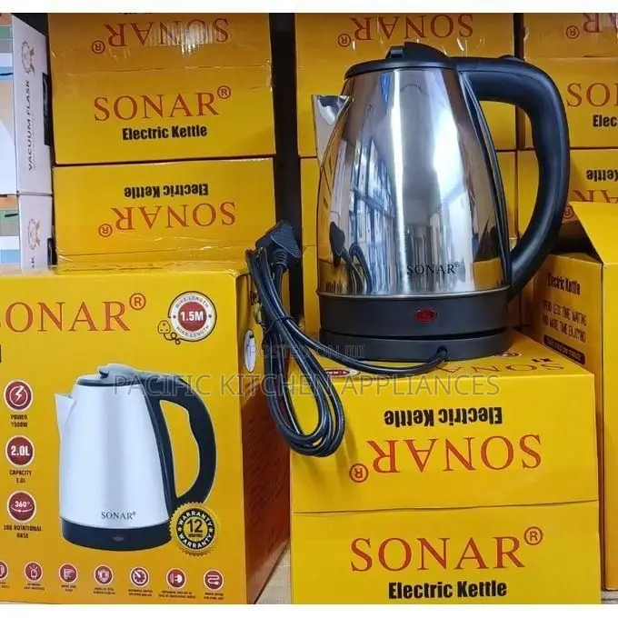 Sonar 1.8L Stainless Steel Electric Kettle - 1500W Fast Boi