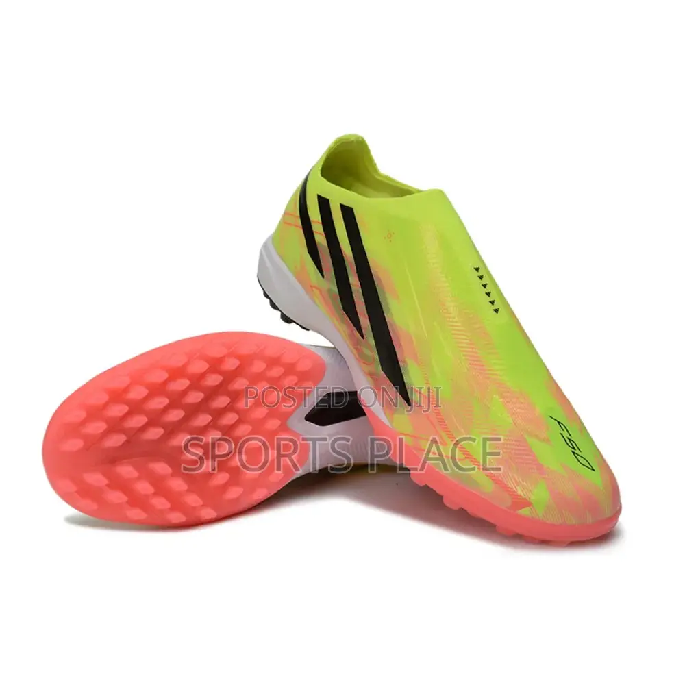 Adidas F50 Hyperfast - Yellow Orange Laceless Turf Shoes