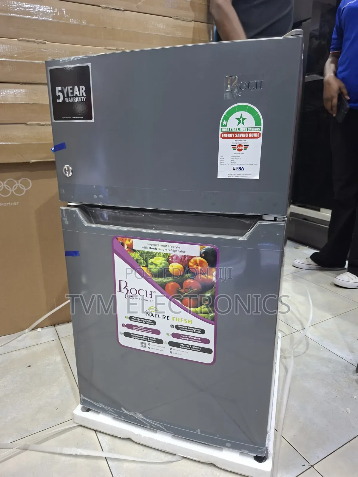 Roch 95 Litres Double Door Mini Fridge RFR-115 Dt-1 Refrigerator