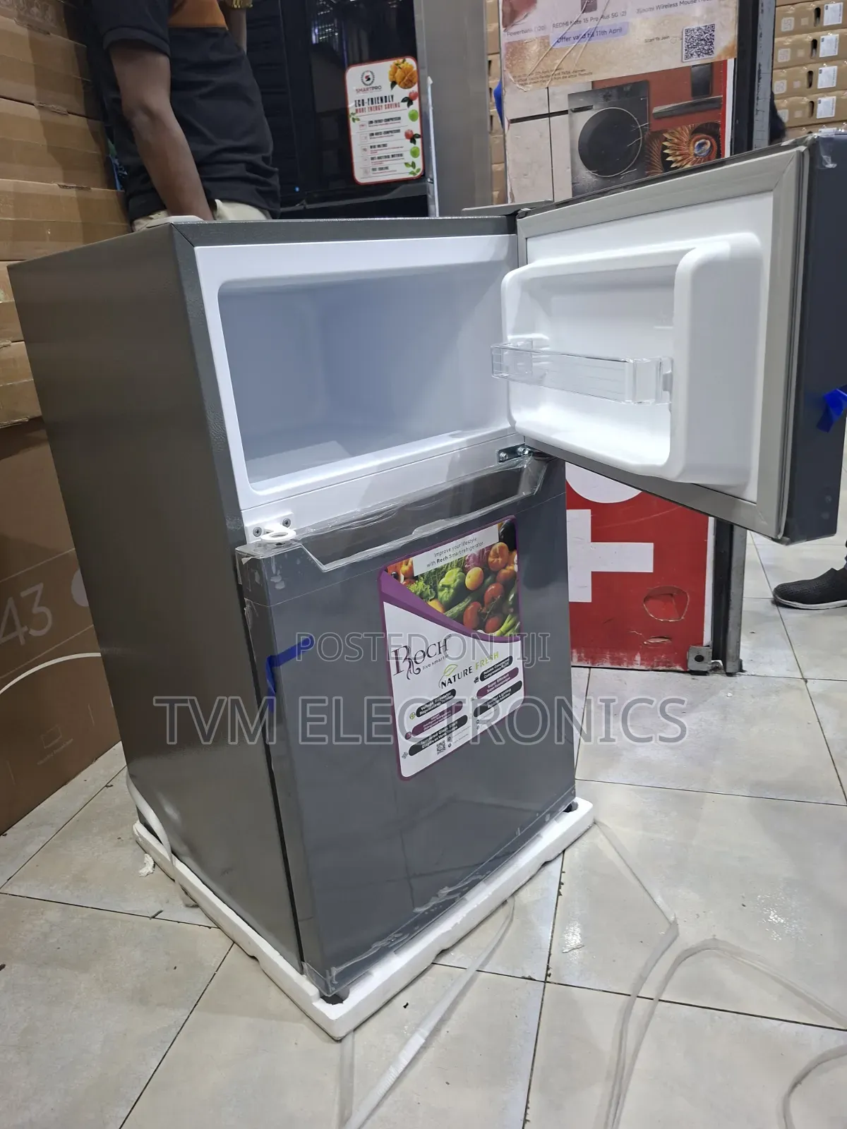 Roch 95 Litres Double Door Mini Fridge RFR-115 Dt-1 Refrigerator