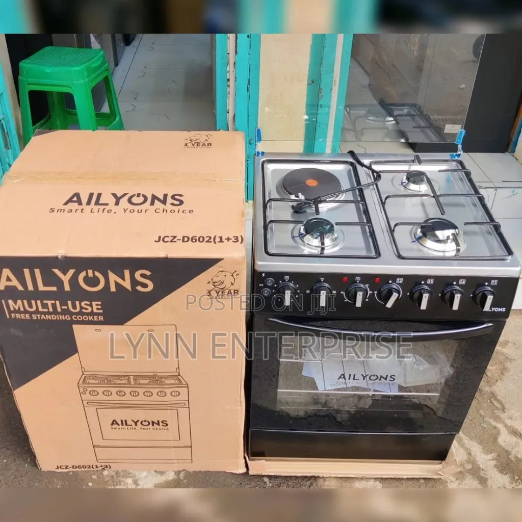 Ailyons Cooker 60X60 Model D602 3gas and 1 Electric