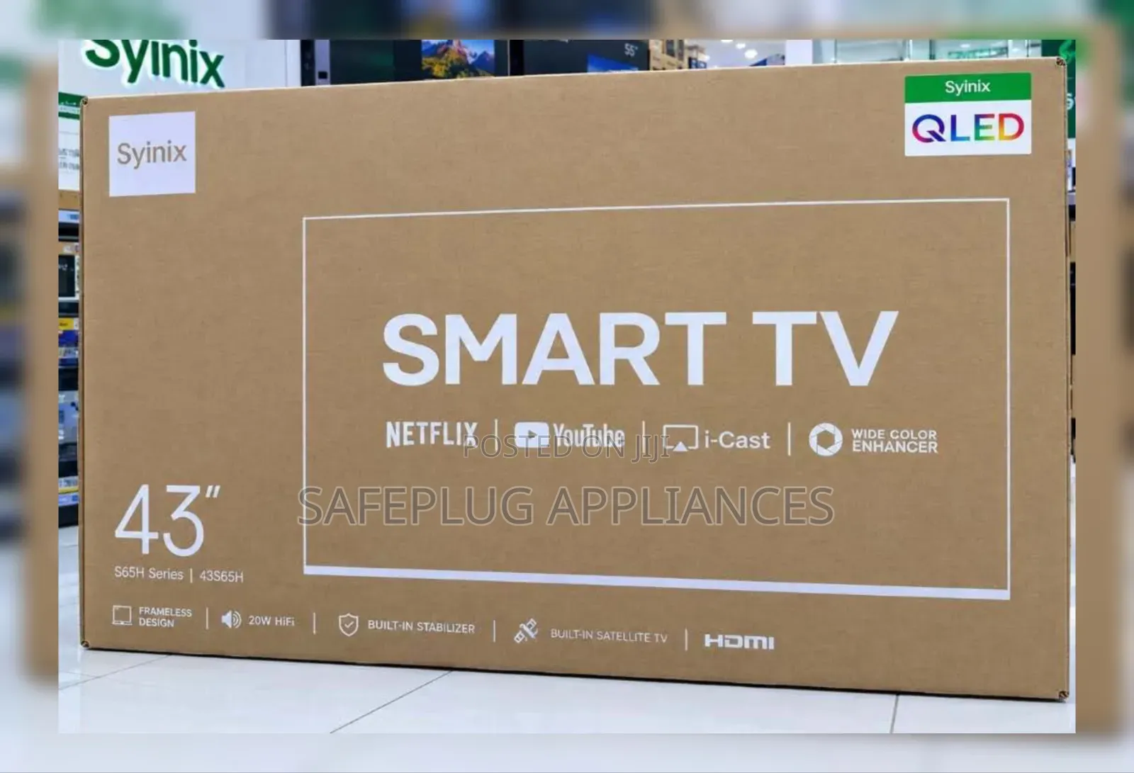 Syinix S65H 43 Inch QLED Smart Television