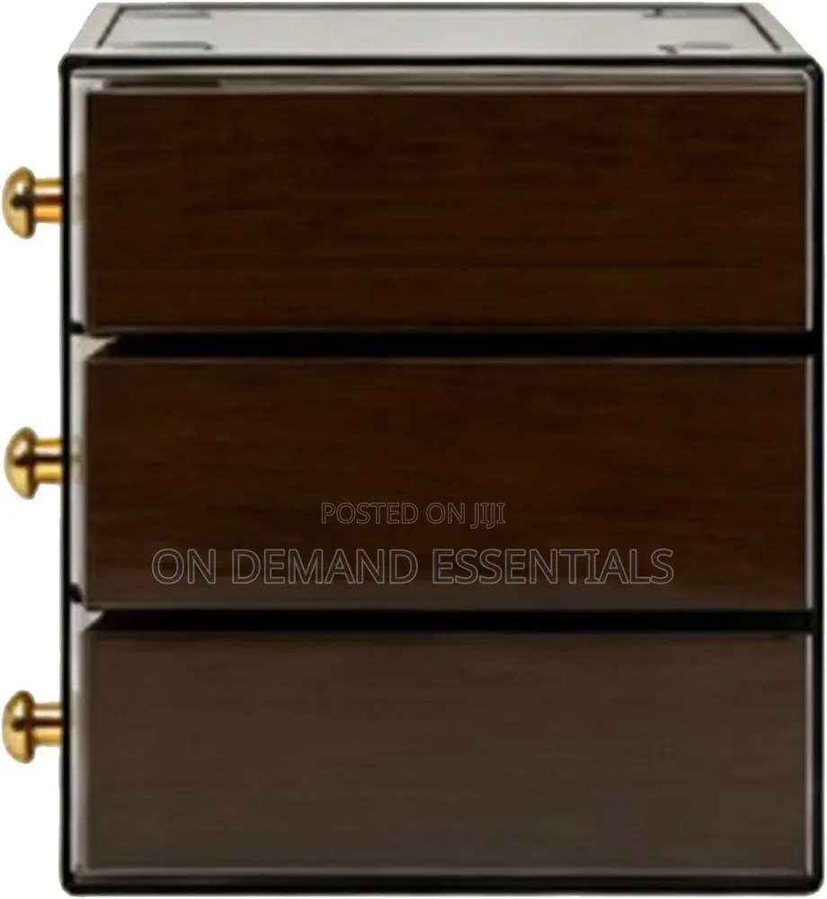 Elegant 3-Tier Wooden Jewellery Storage Box