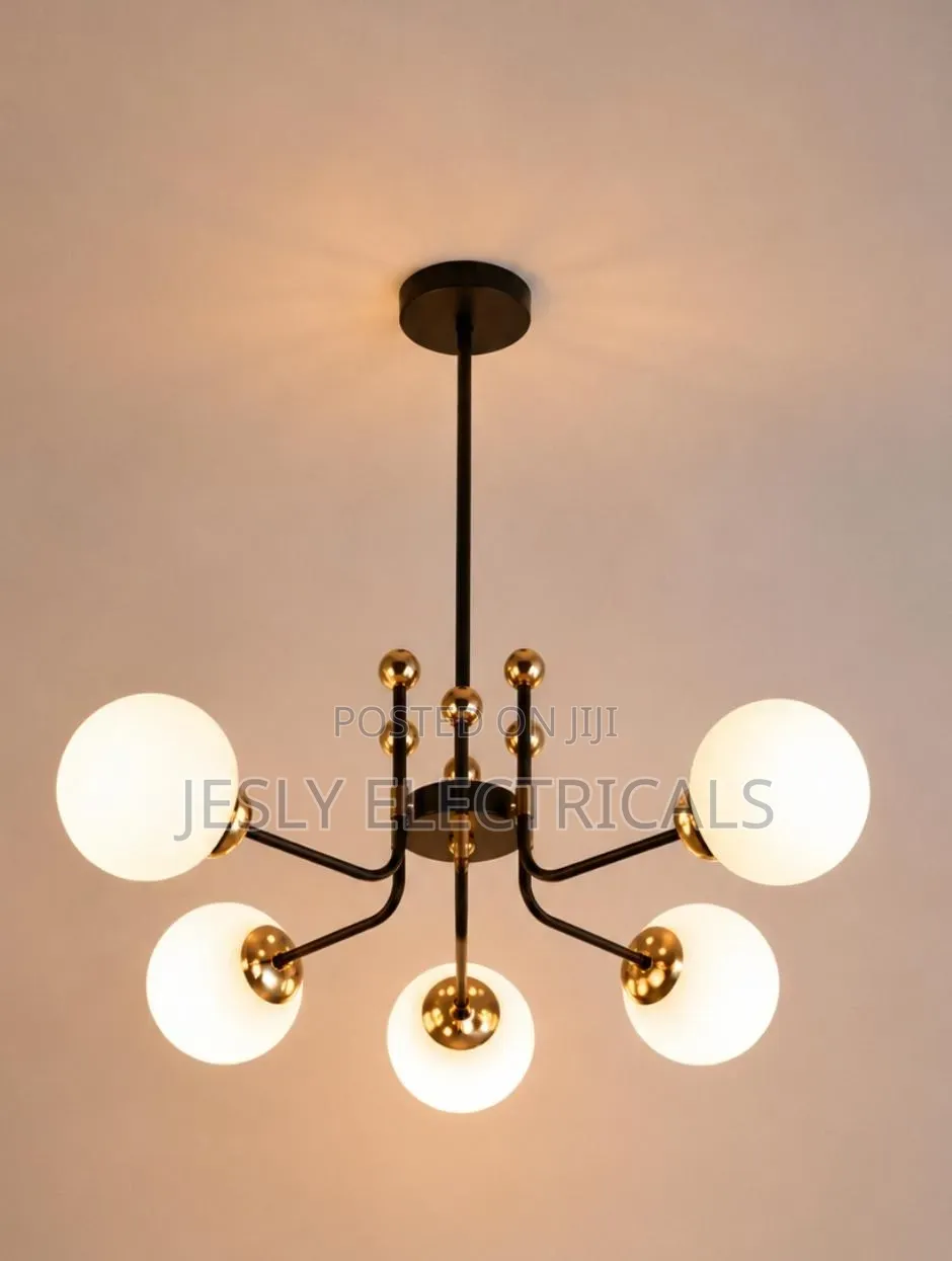 Modern Chandelier With 5 Glasses