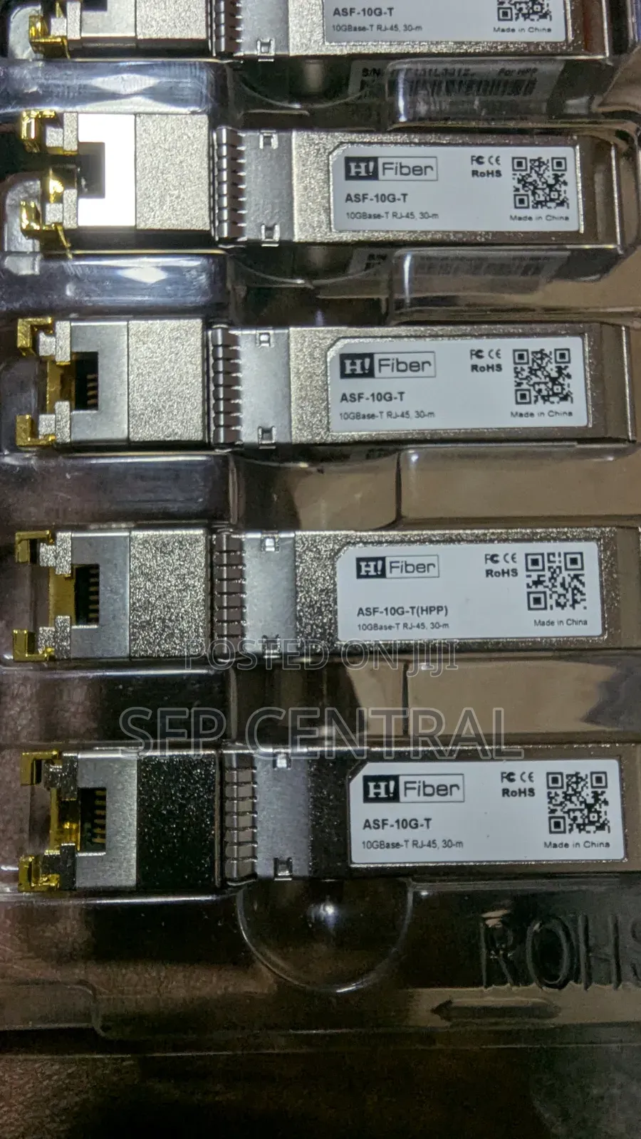 The H!Fiber 10Gb SFP+ RJ45 Transceiver for Cisco/ Microtik ETC
