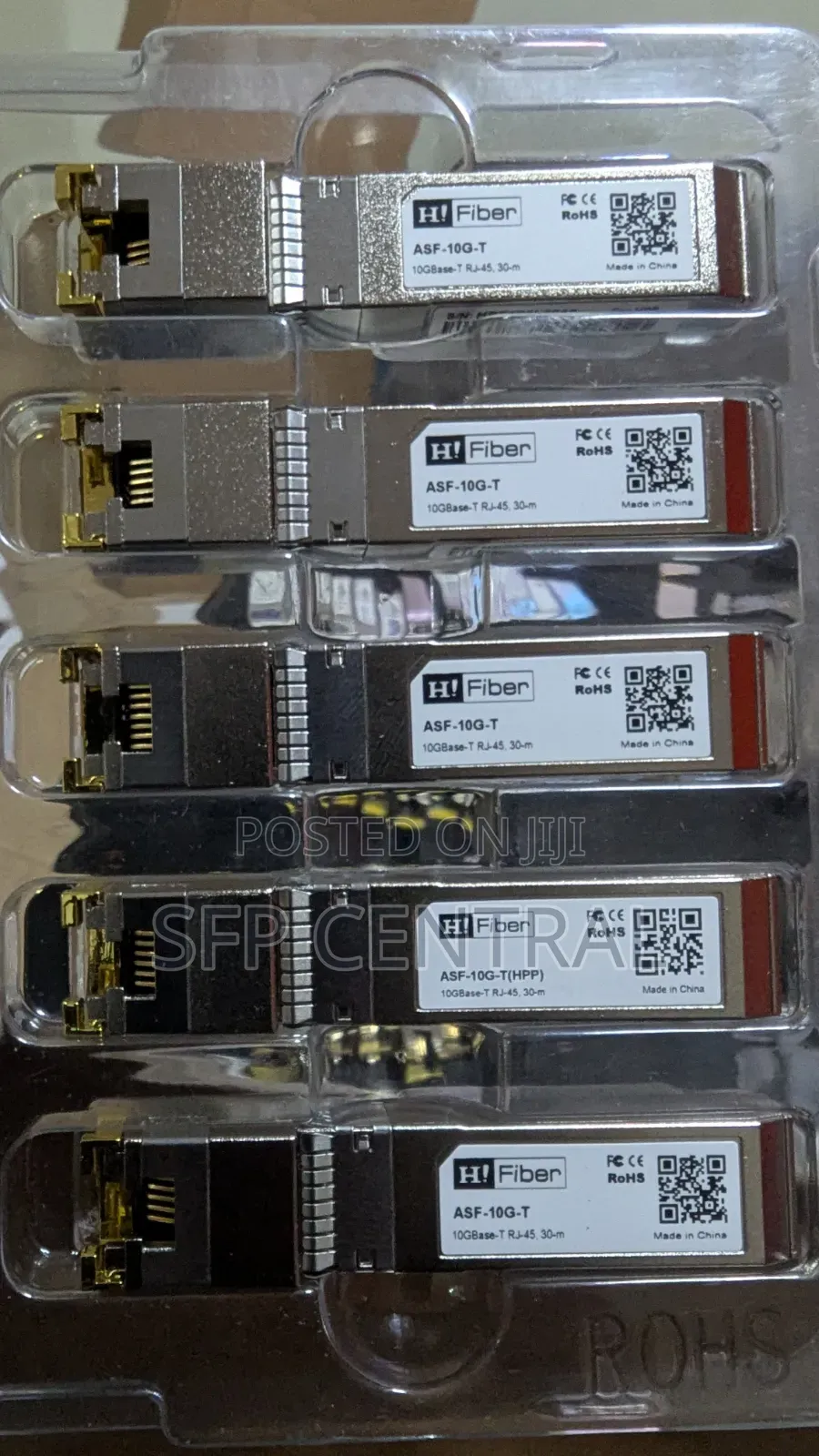 The H!Fiber 10Gb SFP+ RJ45 Transceiver for Cisco/ Microtik ETC