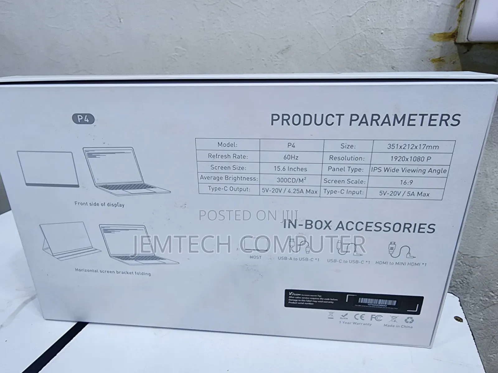 V2COM P4 Laptop Screen Extender 15.6-Inch