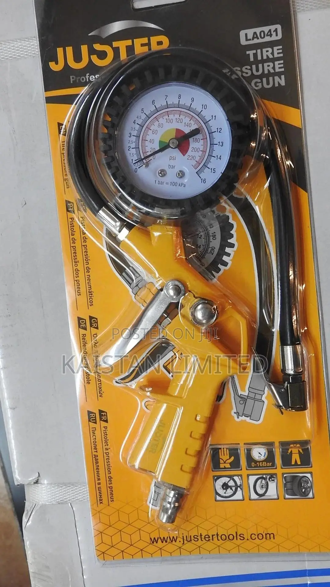 Tyre Pressure Inflator Gun 220 PSI. Pressure Gauge