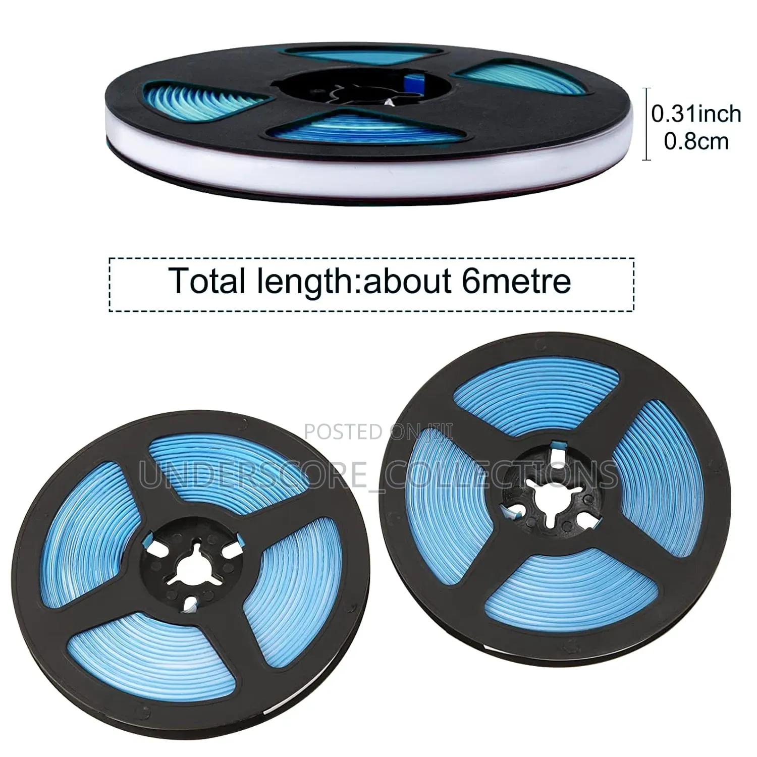 Width 8mmx6M Long Adhesive Junctions Tape Roll Now Available in Blue