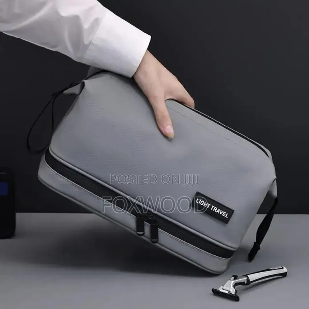 Double Layer Portable Travel Cosmetic and Toiletry Bag