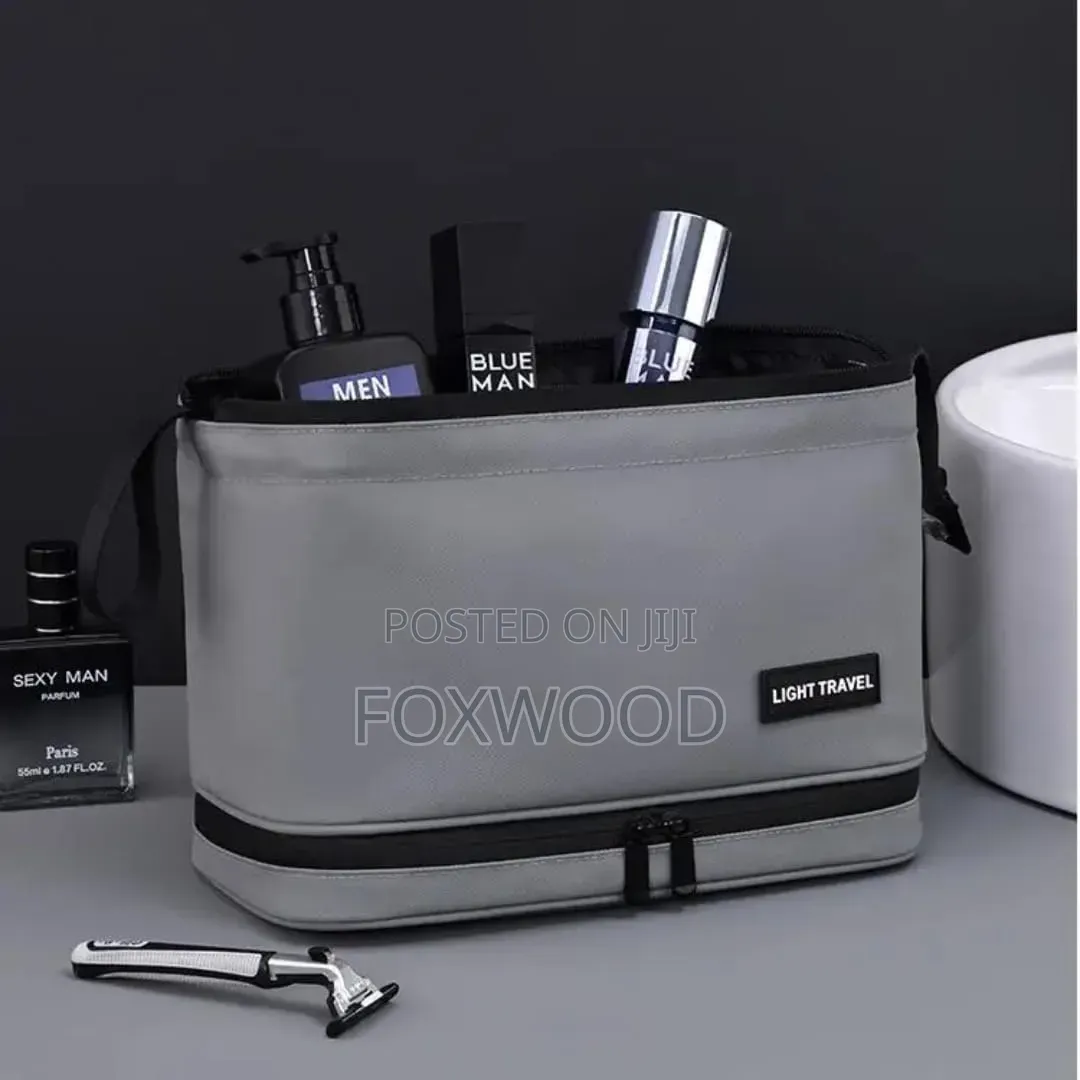 Double Layer Portable Travel Cosmetic and Toiletry Bag