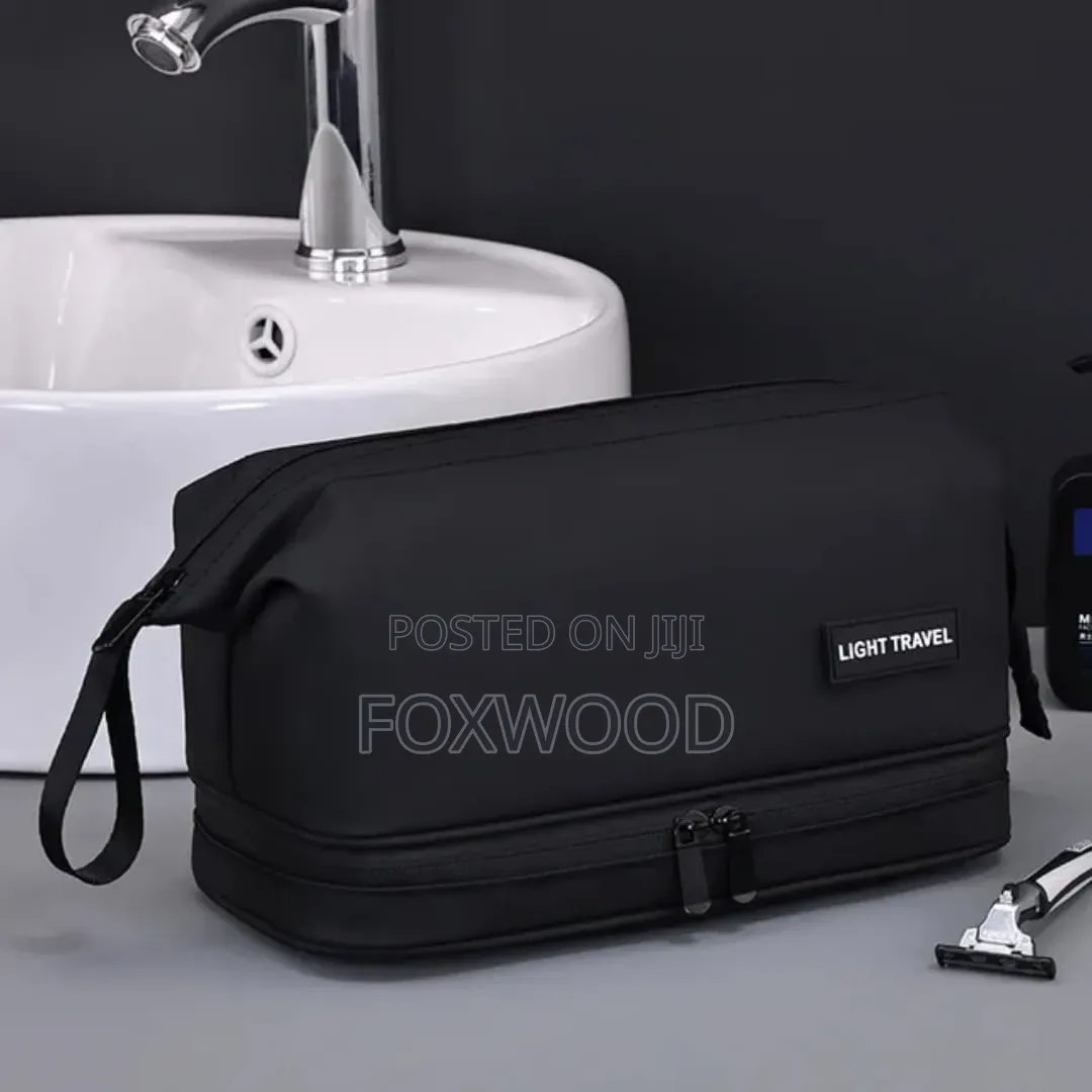 Double Layer Portable Travel Cosmetic and Toiletry Bag