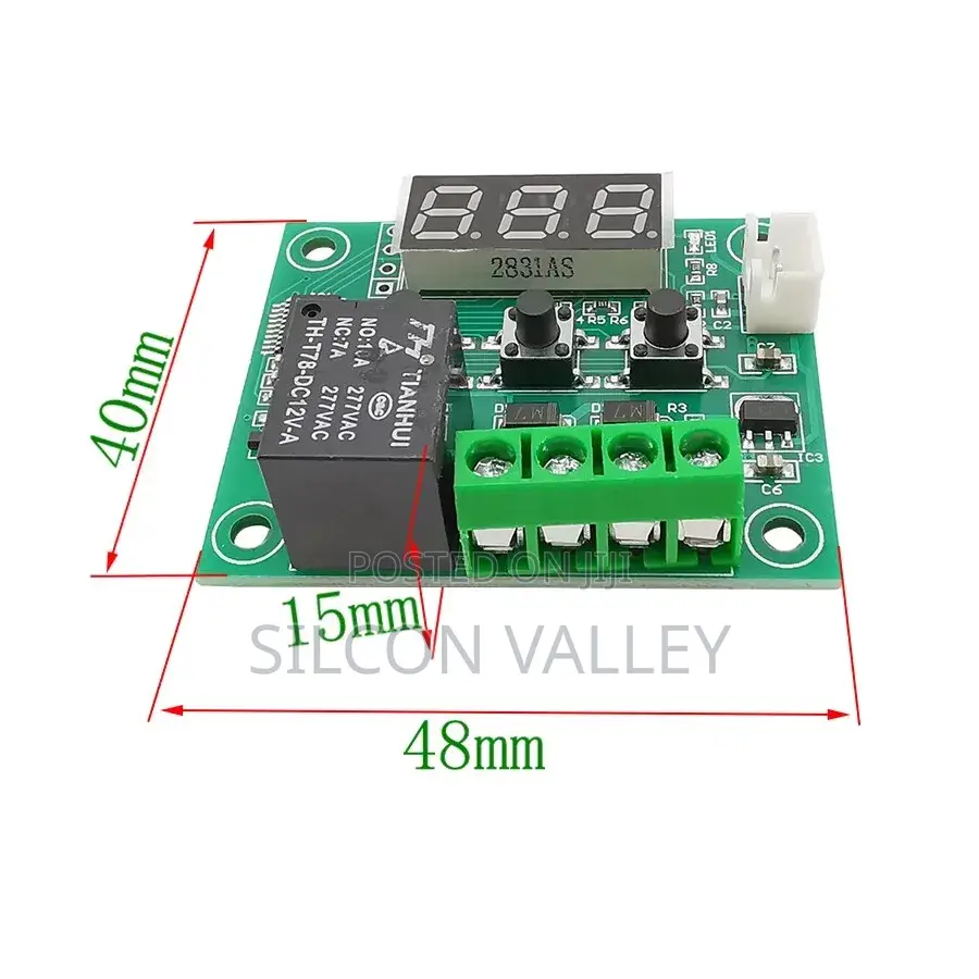 W1209 DC 12V Red/Blue Heat Cool Temp Thermostat Temperature Control