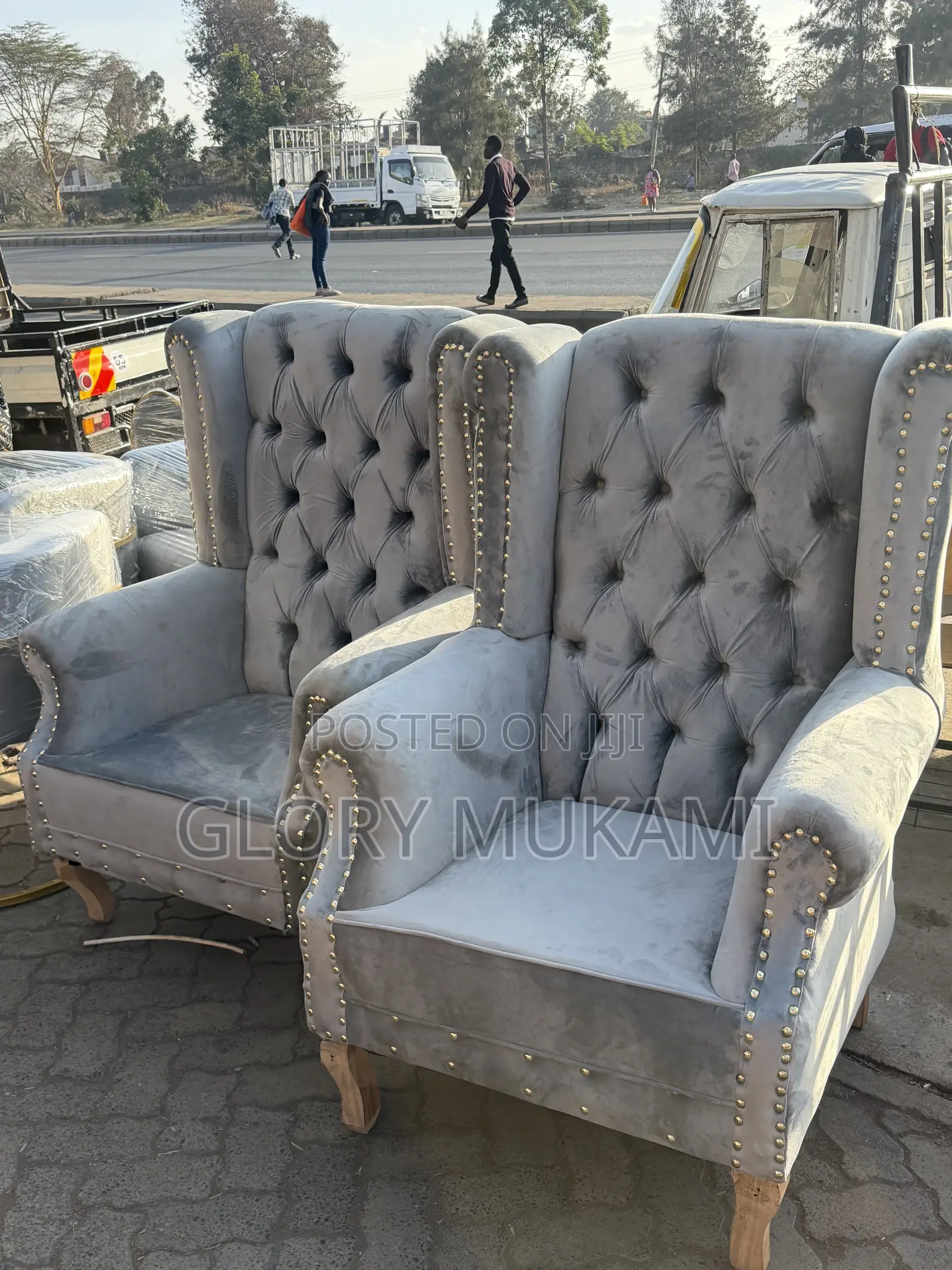 Grey King Size Pedicure Chair