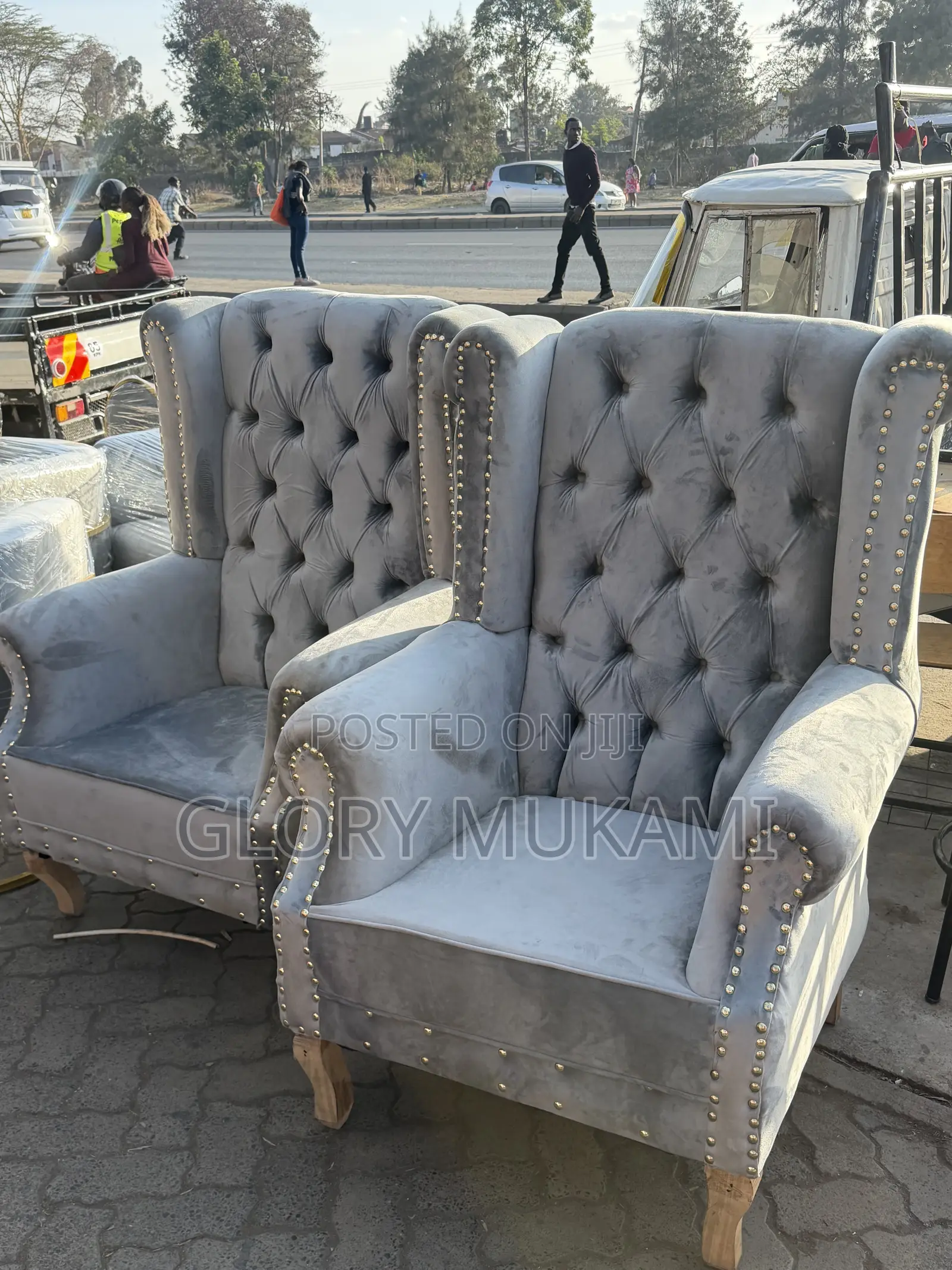 Grey King Size Pedicure Chair