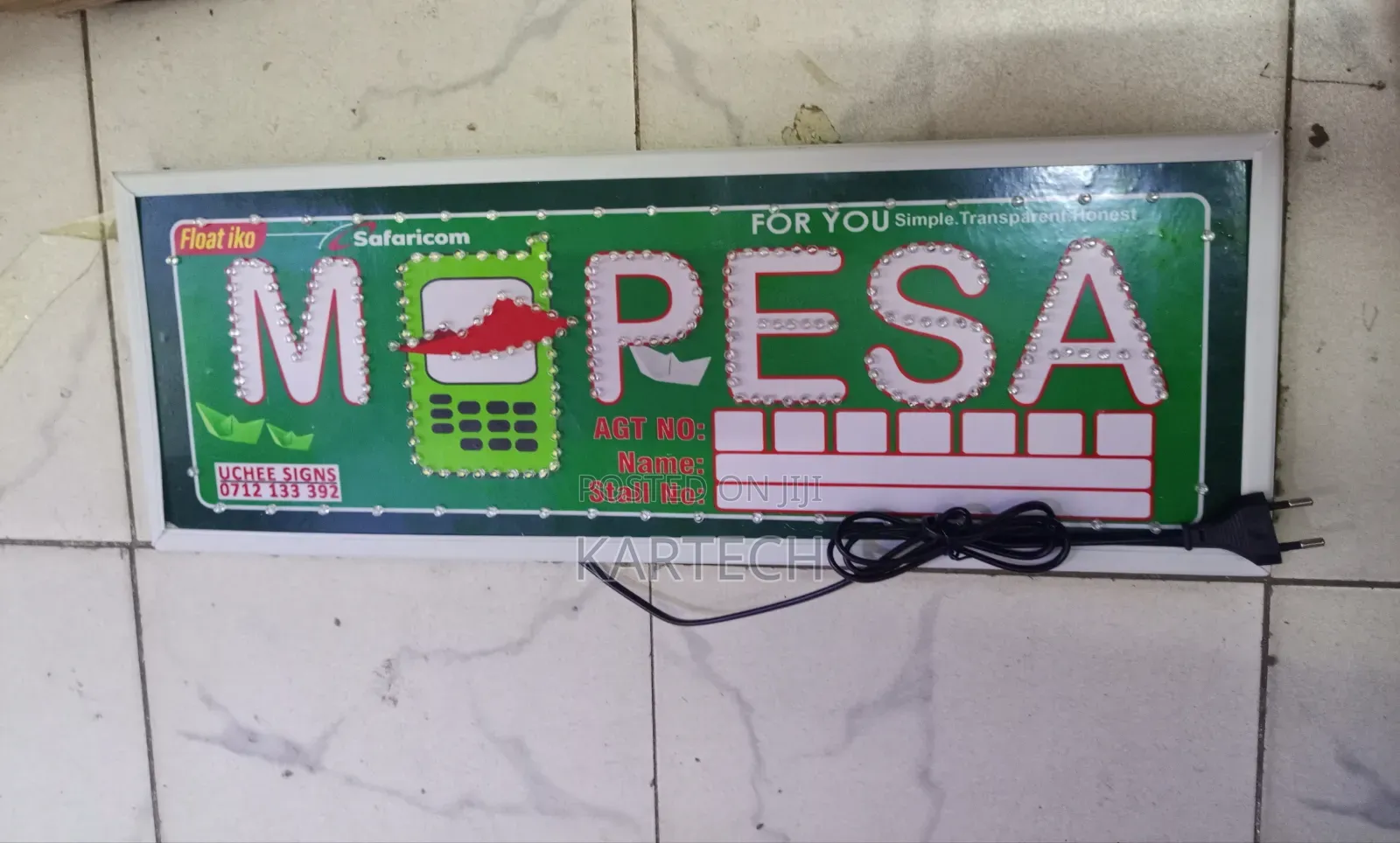 LED M-Pesa Branding Sign for Shops Businesses