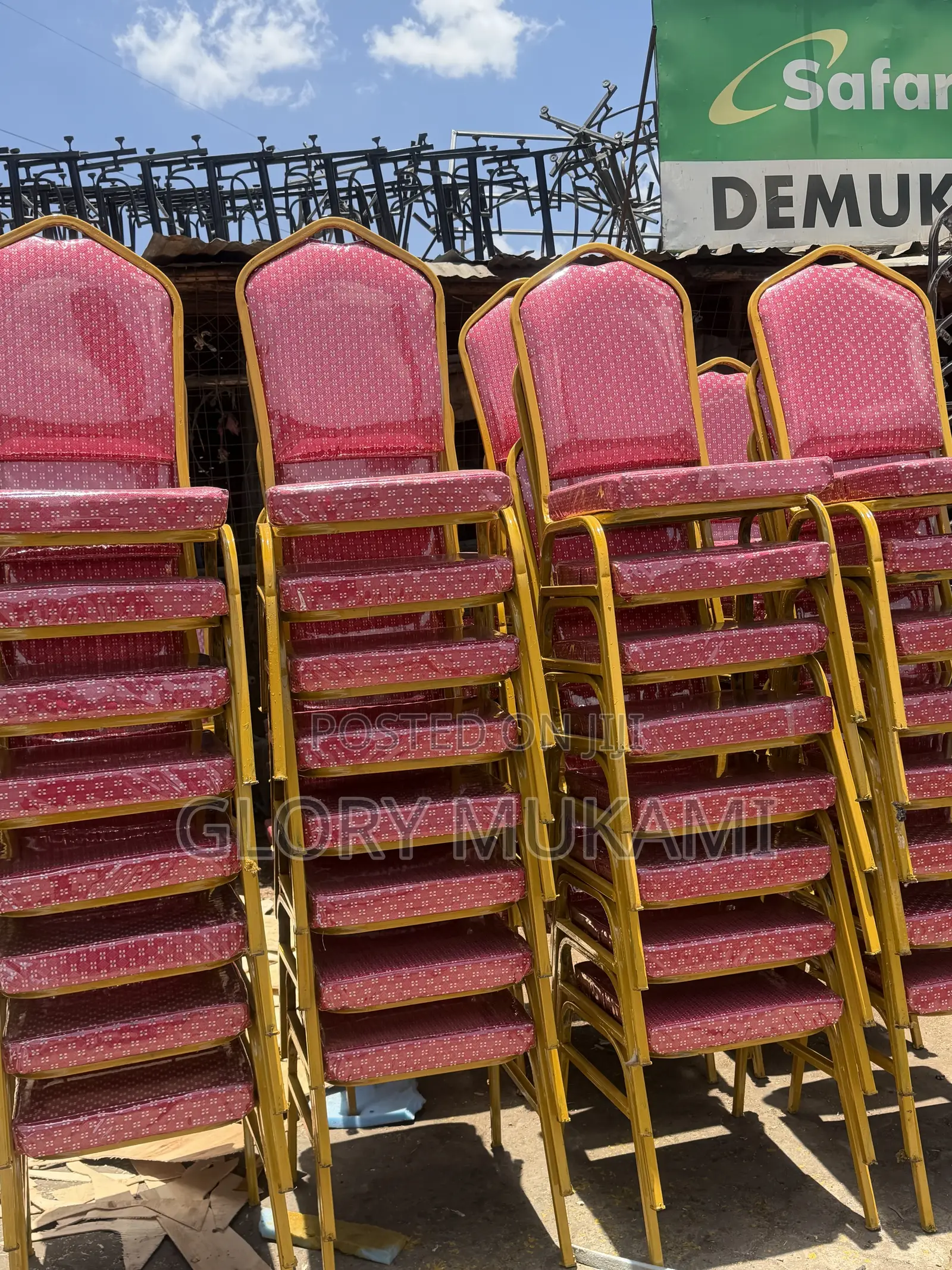 Red Polythene Church Conference Chairs