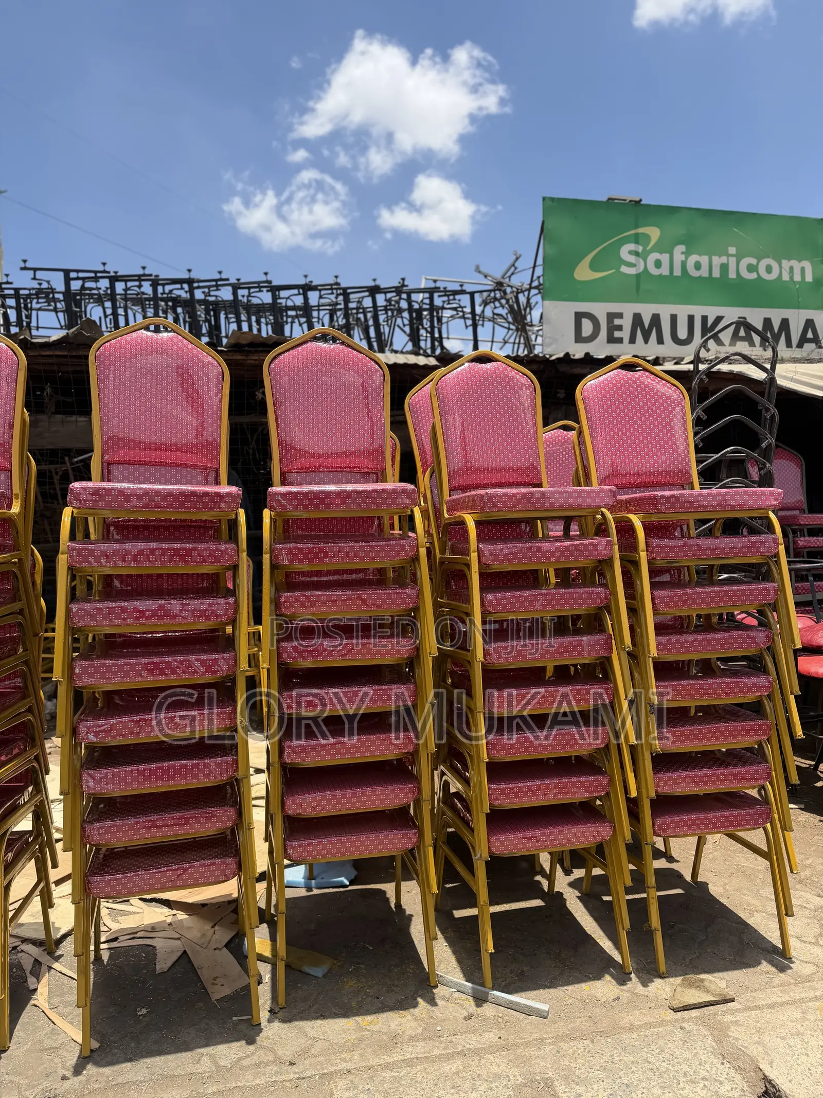 Red Polythene Church Conference Chairs