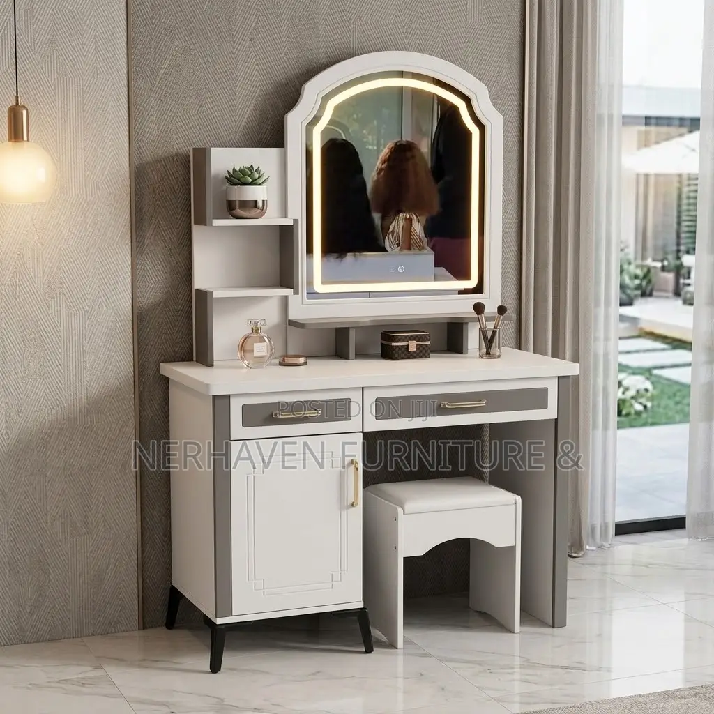 Dressing Table With LED Light – Modern Makeup Vanity Table