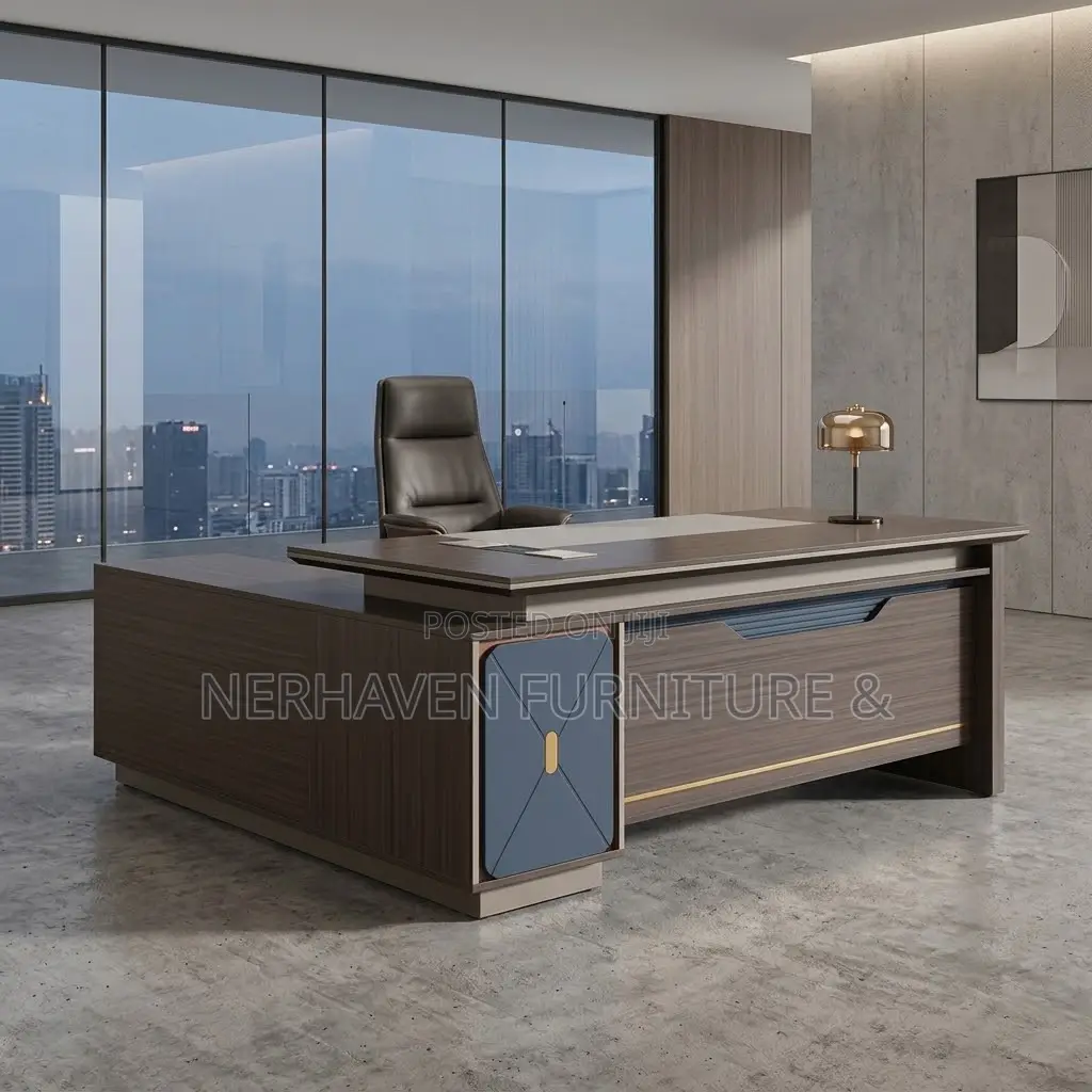L Shape 1.6m Executive Desk – Spacious Office Workstation