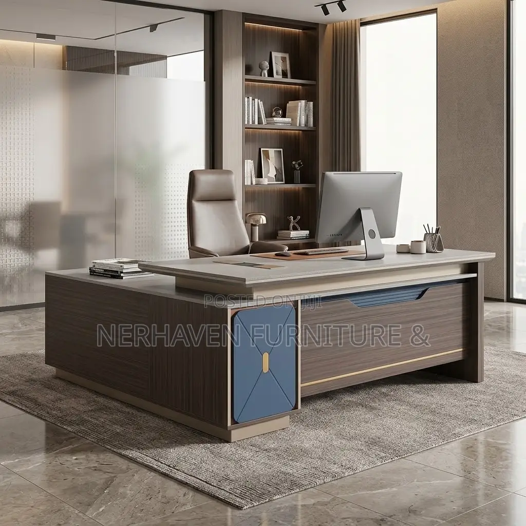 L Shape 1.6m Executive Desk – Spacious Office Workstation