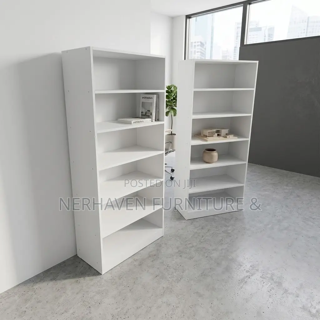 White Bookshelf – Modern White Bookcase for Home Office