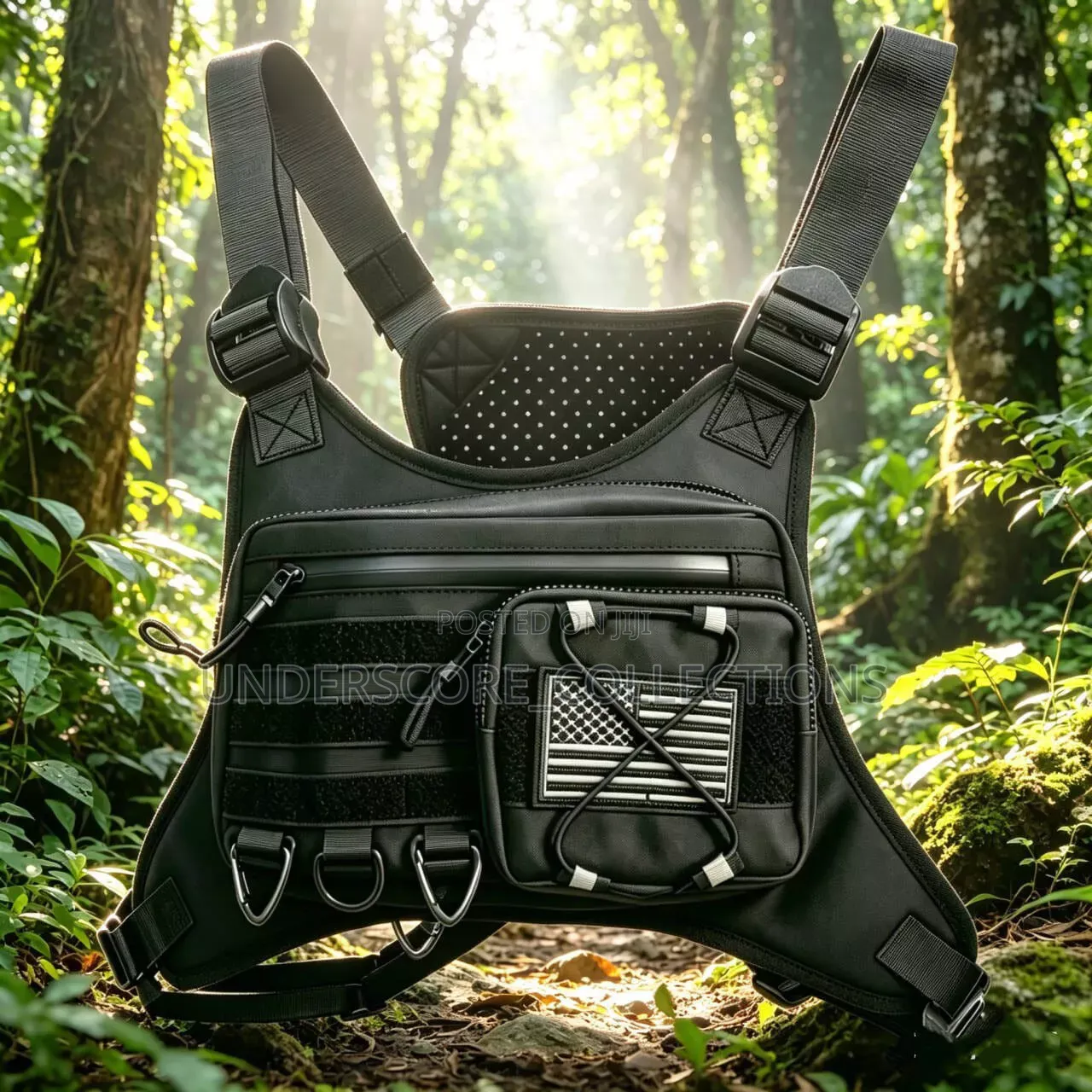 Black Tactical Sports Chest Rig Bag
