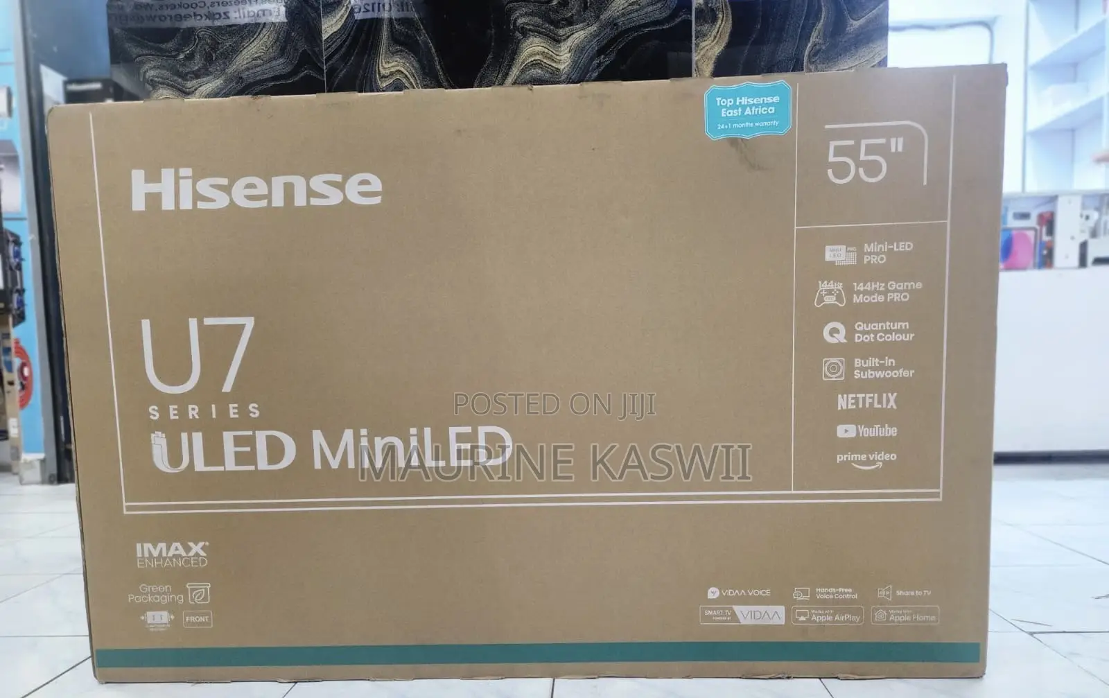 Hisense 55” Uled Miniled Smart TV 7 Series-U7nken