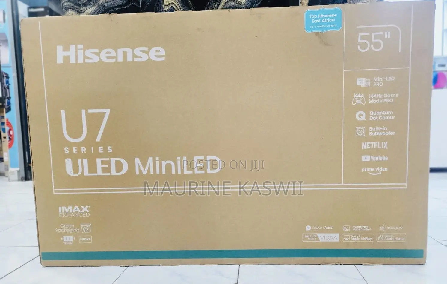 Hisense 55” Uled Miniled Smart TV 7 Series-U7nken