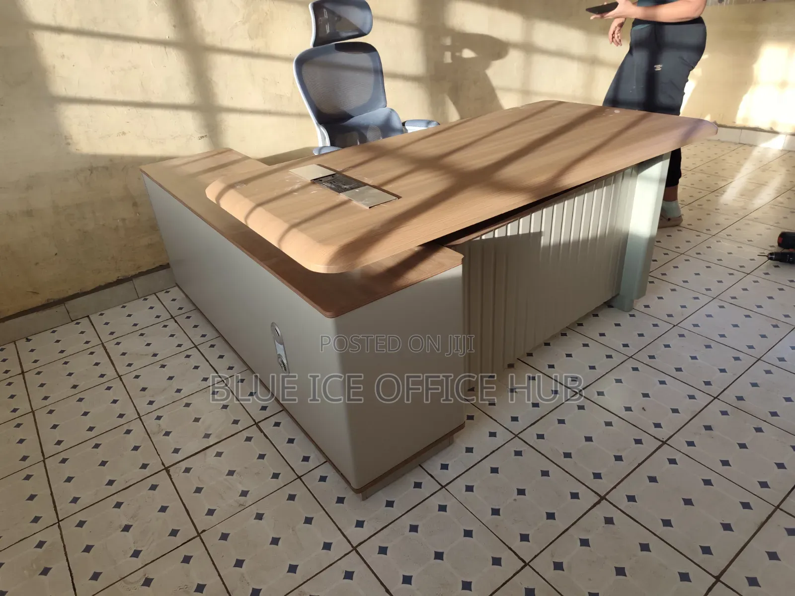 Executive Office Desk With Storage Cabinet