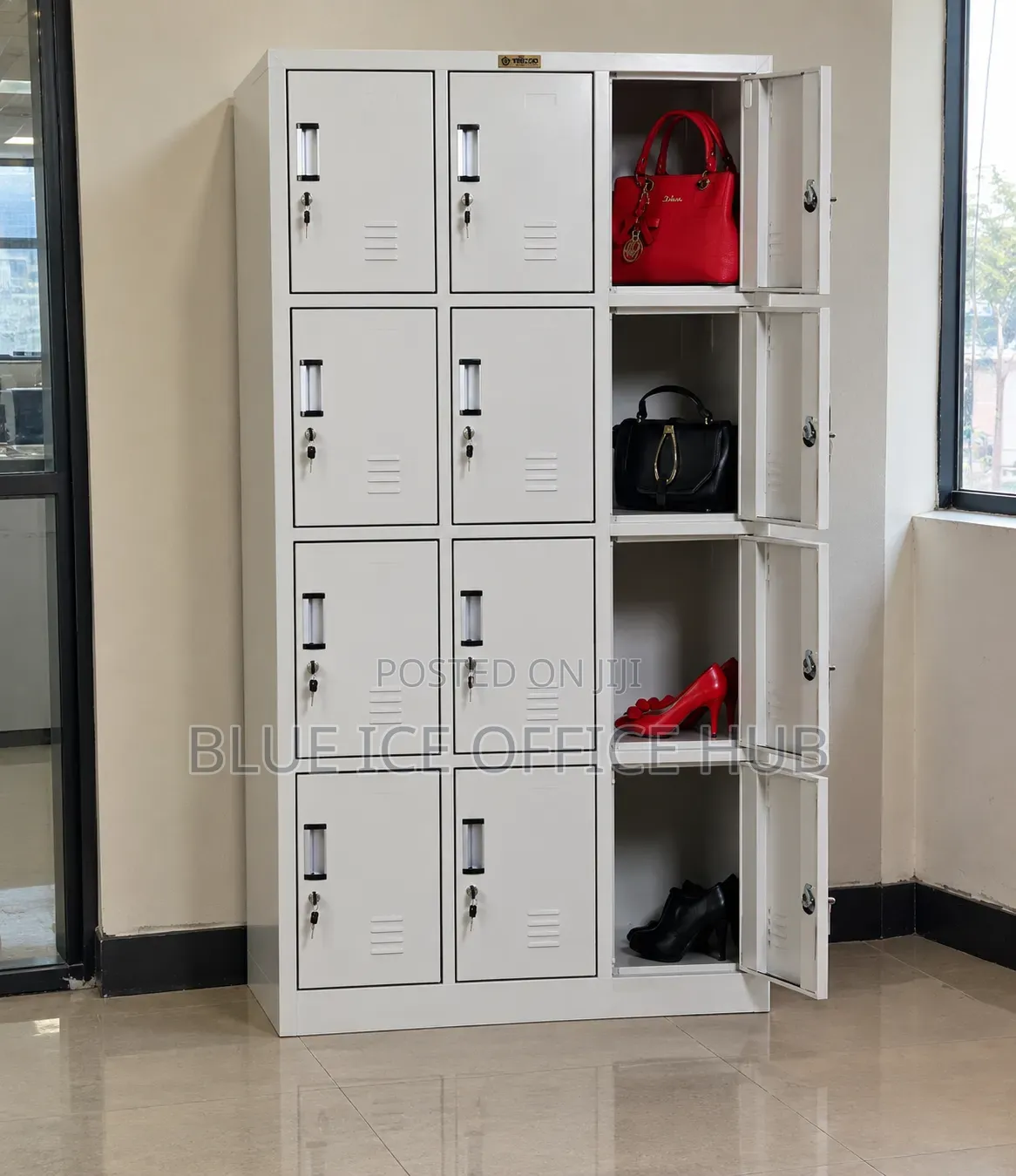 12 Door Metal Office Locker Cabinet With Locks