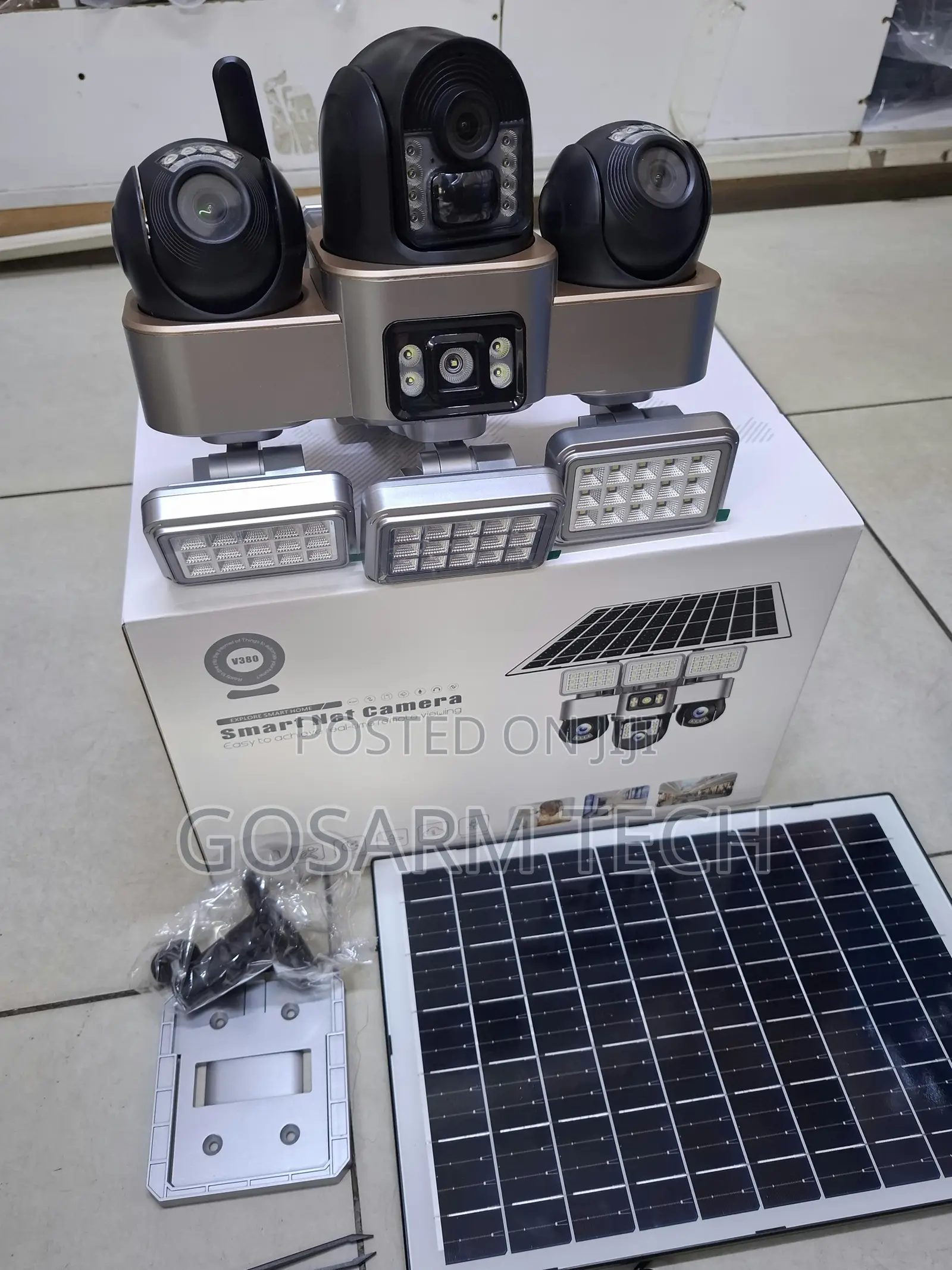 VTS 30 Triple Lens 4g Solar Powered Camera CCTV Camera With Floodlight