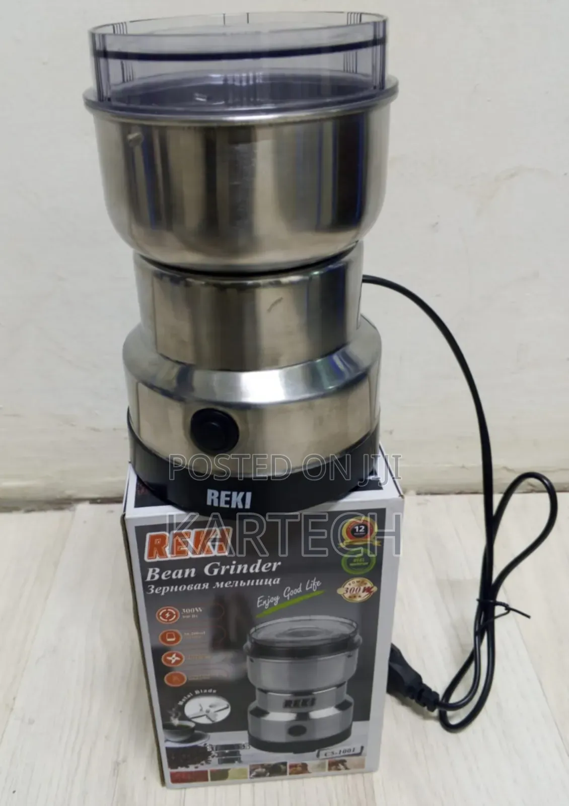 REKI CS-1001 300W Stainless Steel Bean Grinder