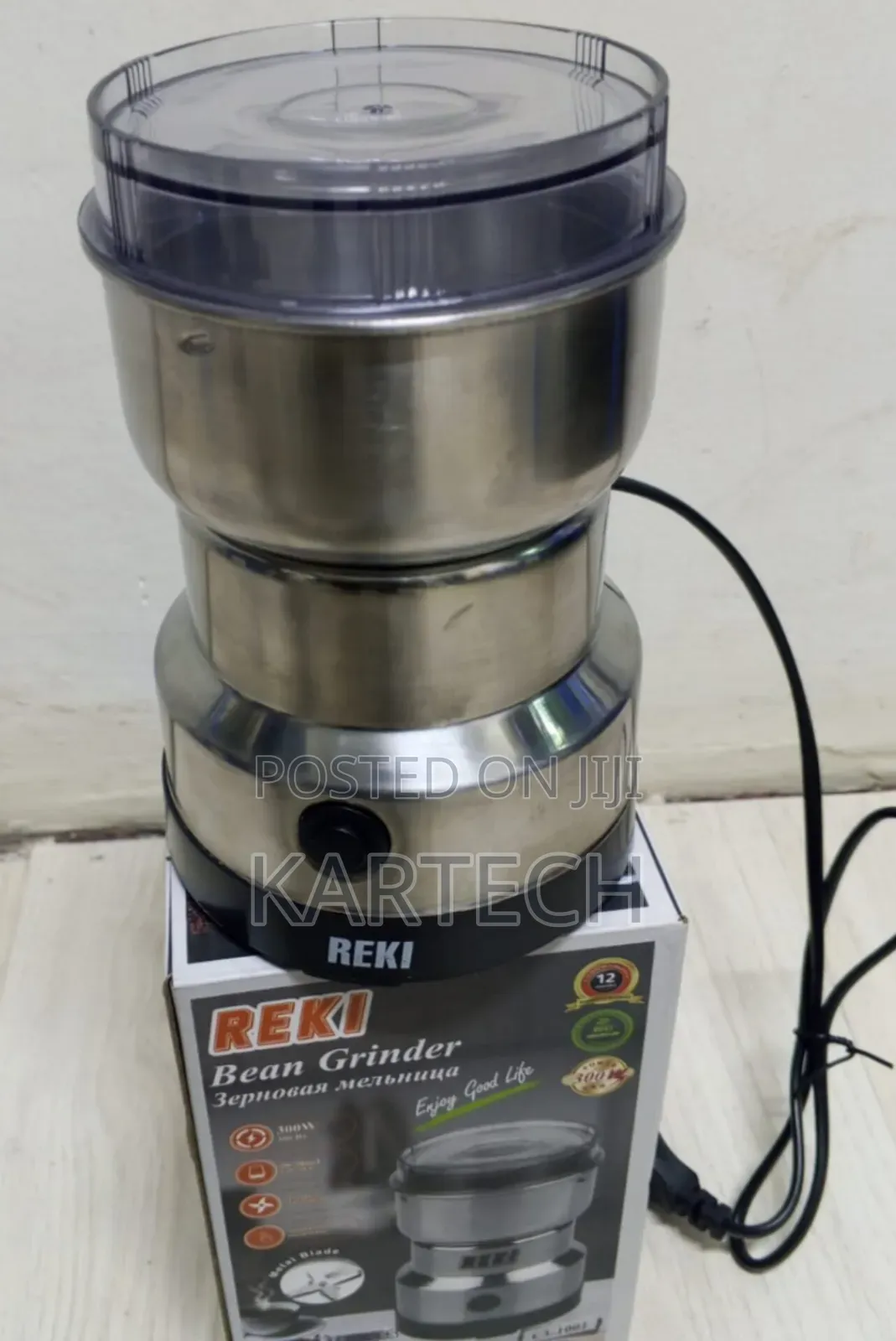 REKI CS-1001 300W Stainless Steel Electric Coffee Spice Grinder