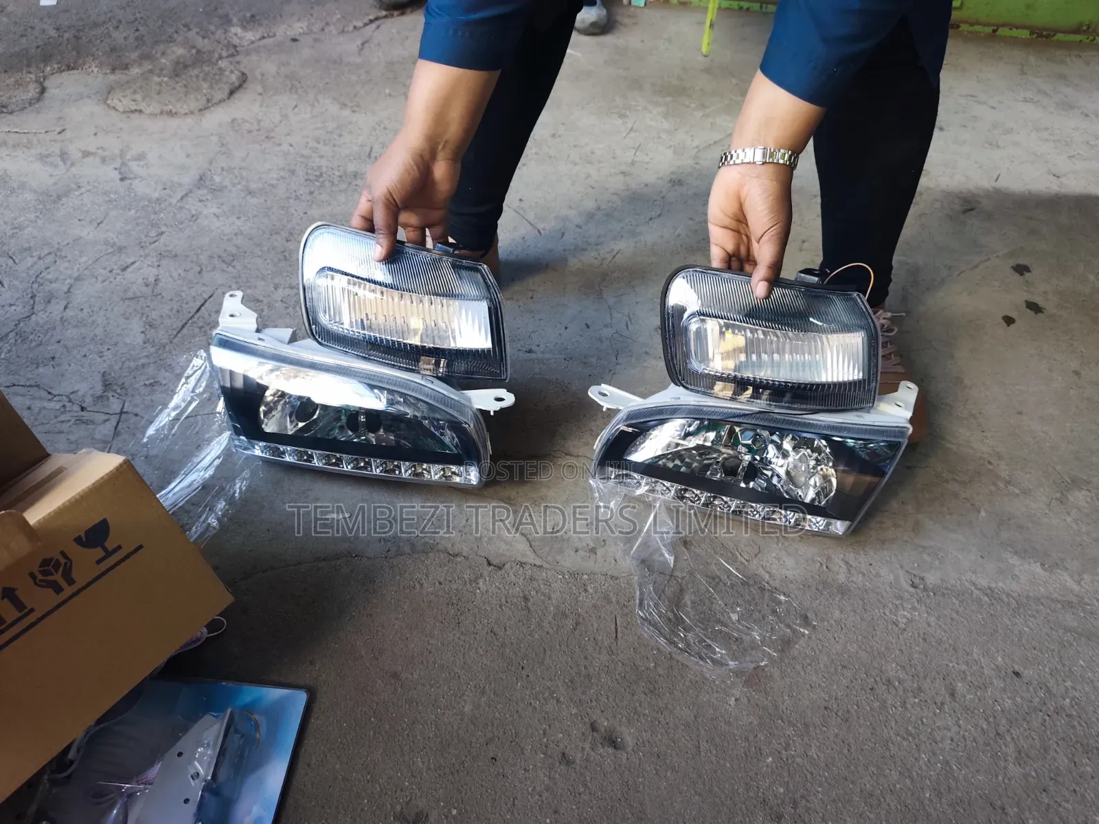 Aftermarket Crystal Smoked Headlights Full Set for Toyota Corolla 110