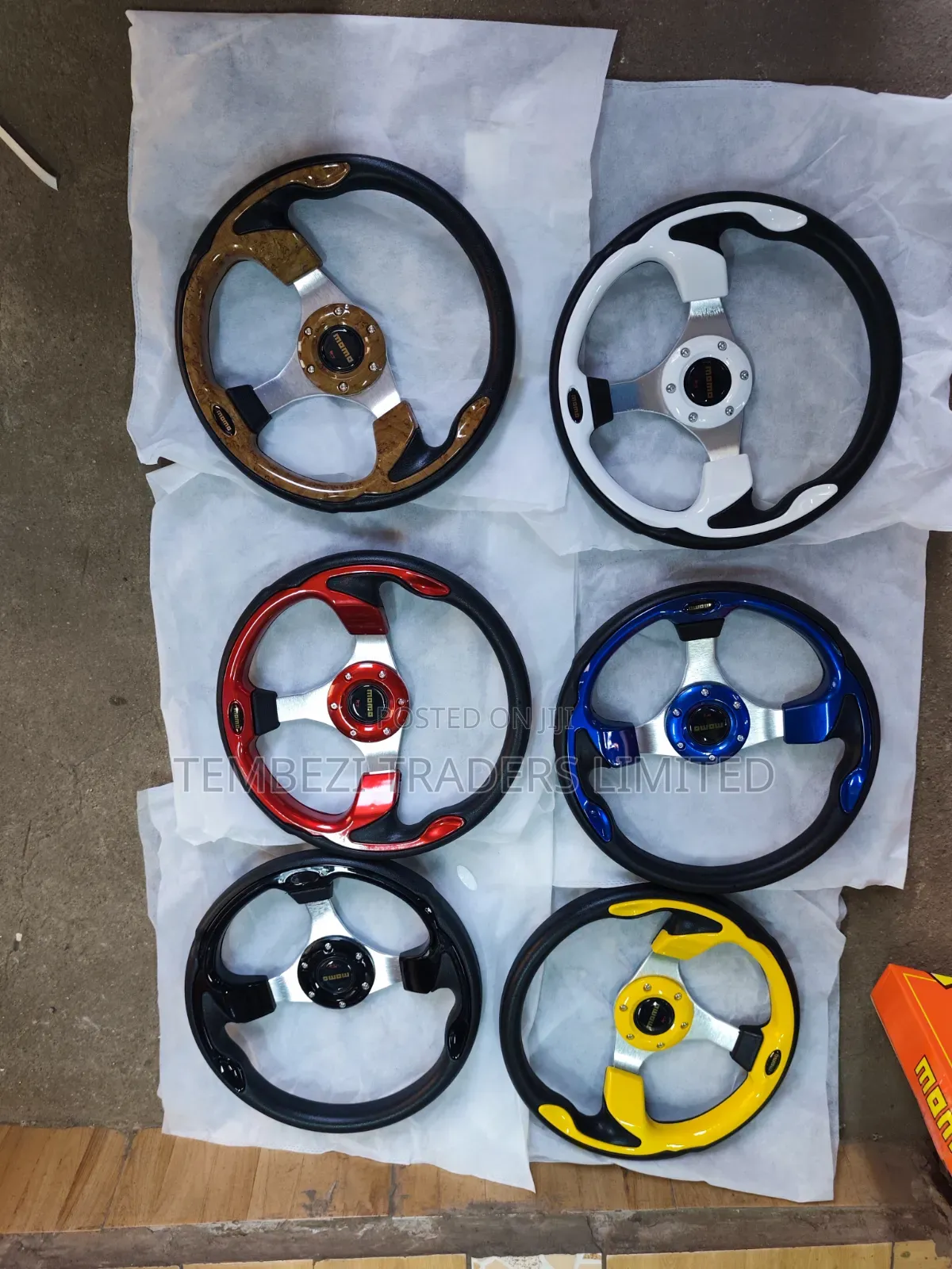 Universal Momo Style Sports Steering Wheels - Multiple Colors