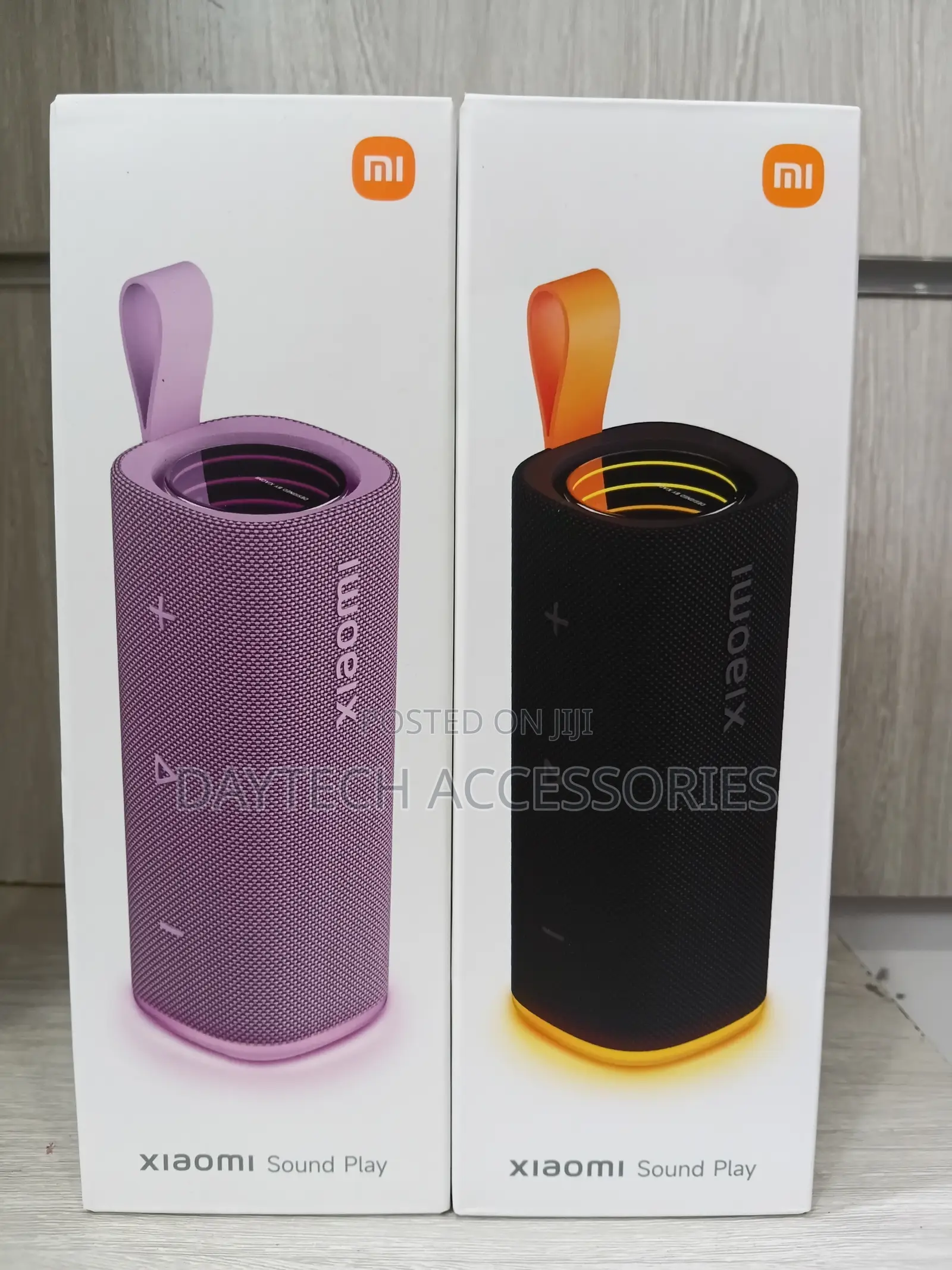 The Xiaomi Sound Play Portable Bluetooth Speaker in Purple and Black