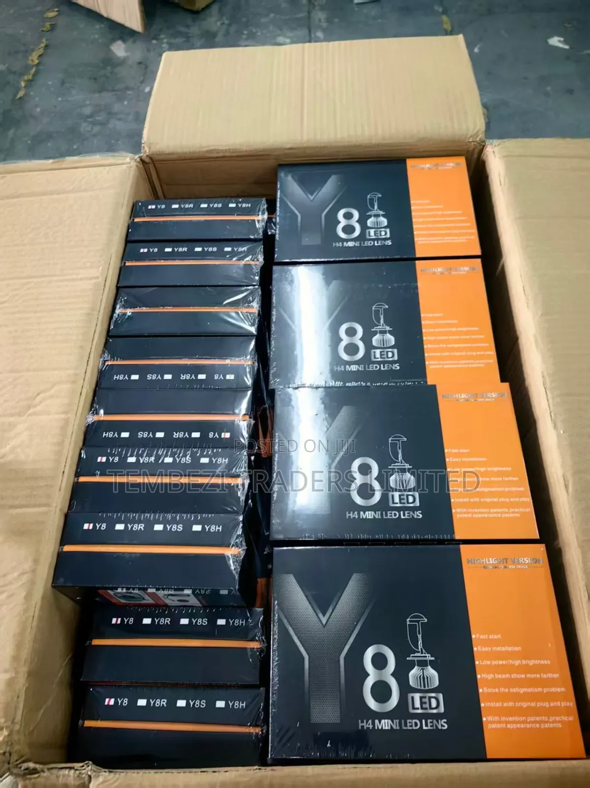 Brand New Y8 H4 Mini LED Projector Headlamp Bulbs Universal Fit